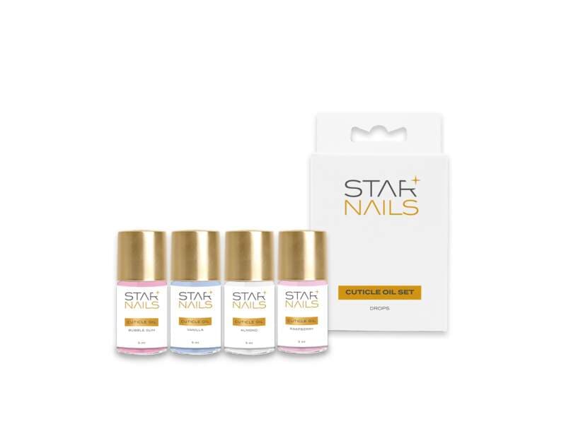 Starnails Sada STARNAILS Cuticle Oil Drops Set - sada 4 olejíčků na nehty