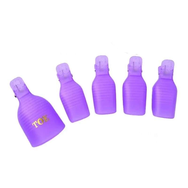 Starnails Klipsy na odstranění gel laku na nohou, fialové 10ks