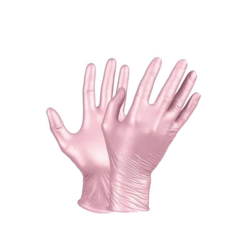 Starnails Nitrilové rukavice perleťové, růžové (M) - 50 párů