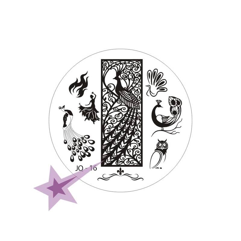 Starnails Razítkovací destička JQ16 - Pávi