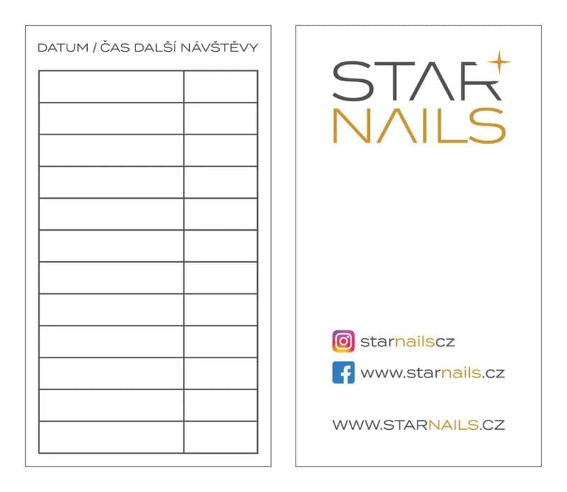 Starnails Objednací kartička STARNAILS - 10ks
