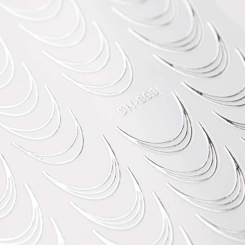 Starnails Samolepky na nehty French Silver - DH-808 - náhled 3