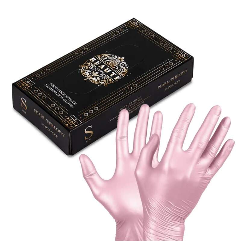 Starnails Nitrilové rukavice perleťové, růžové (M) - 50 párů - náhled 3