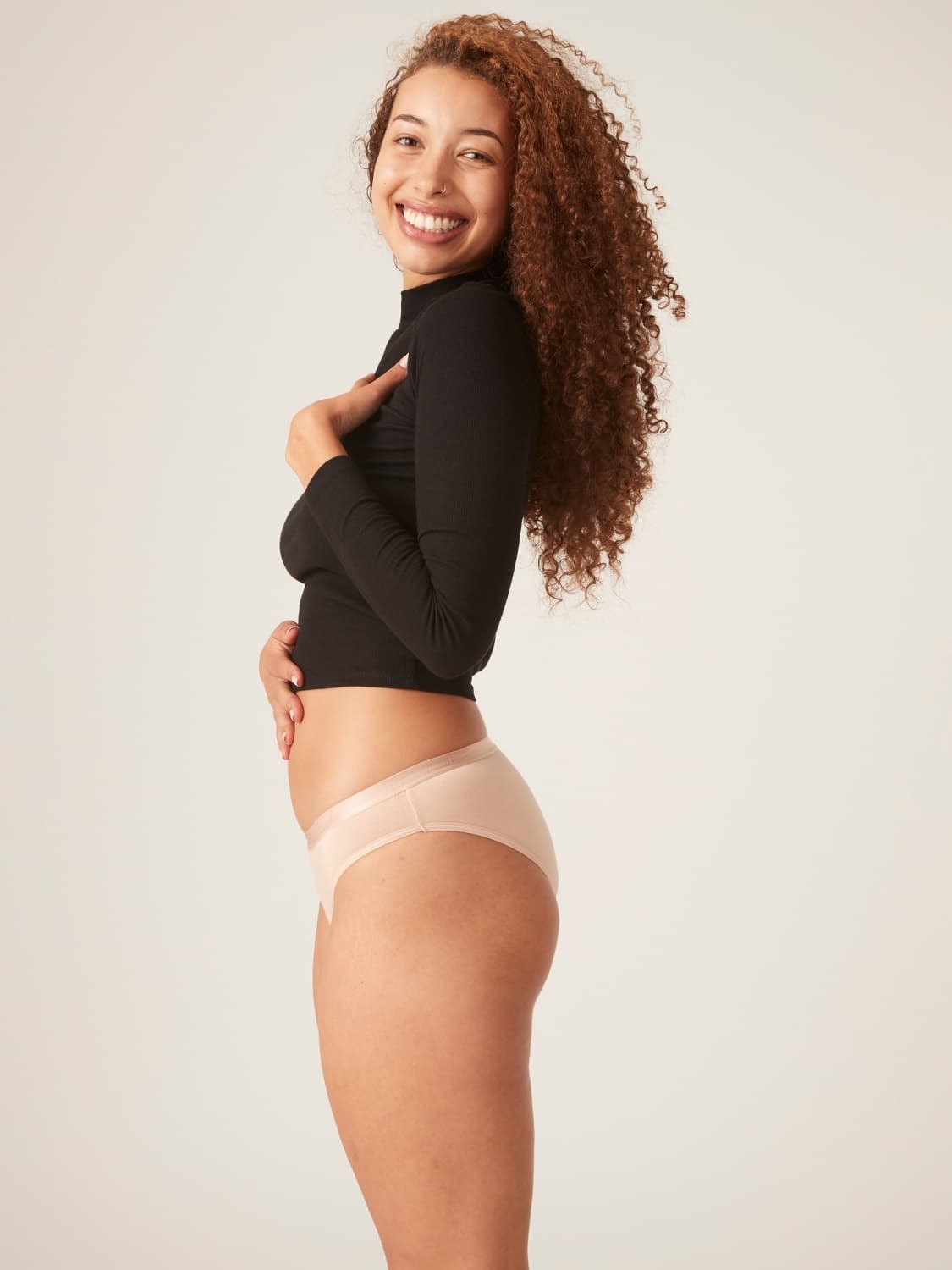 Menstruační kalhotky Modibodi Classic Bikini Light-Moderate Beige (MODI4010B) L - náhled 2