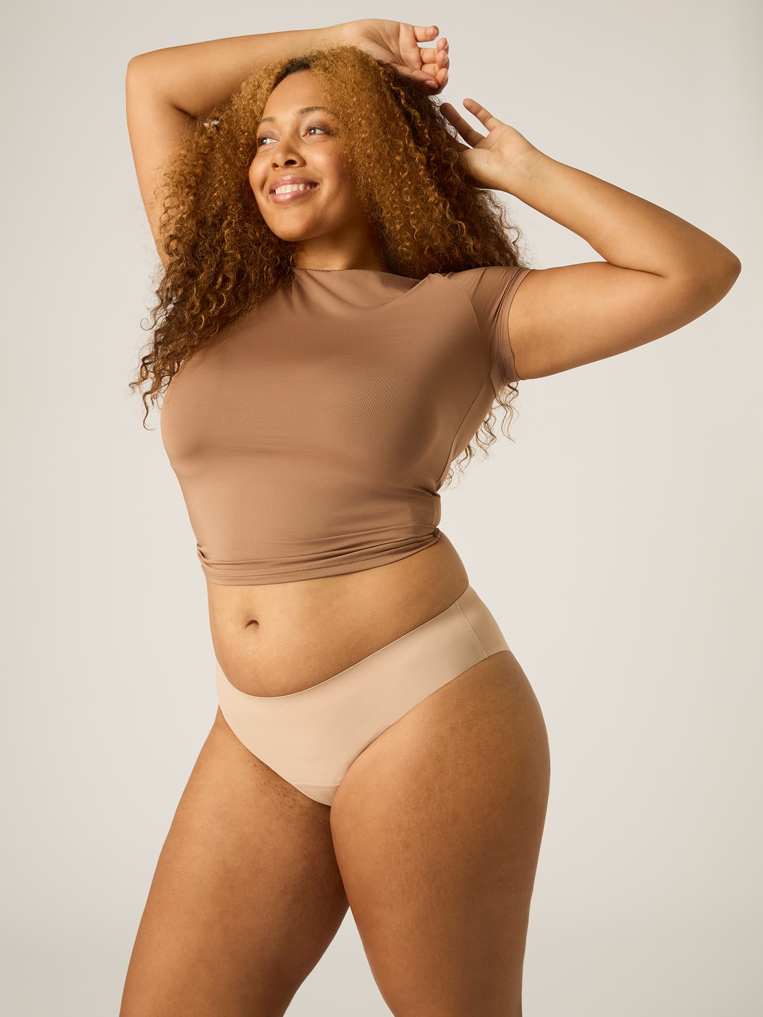 Menstruační kalhotky Modibodi Seamfree Bikini Moderate-Heavy Cashew (MODI4065C) L - náhled 5