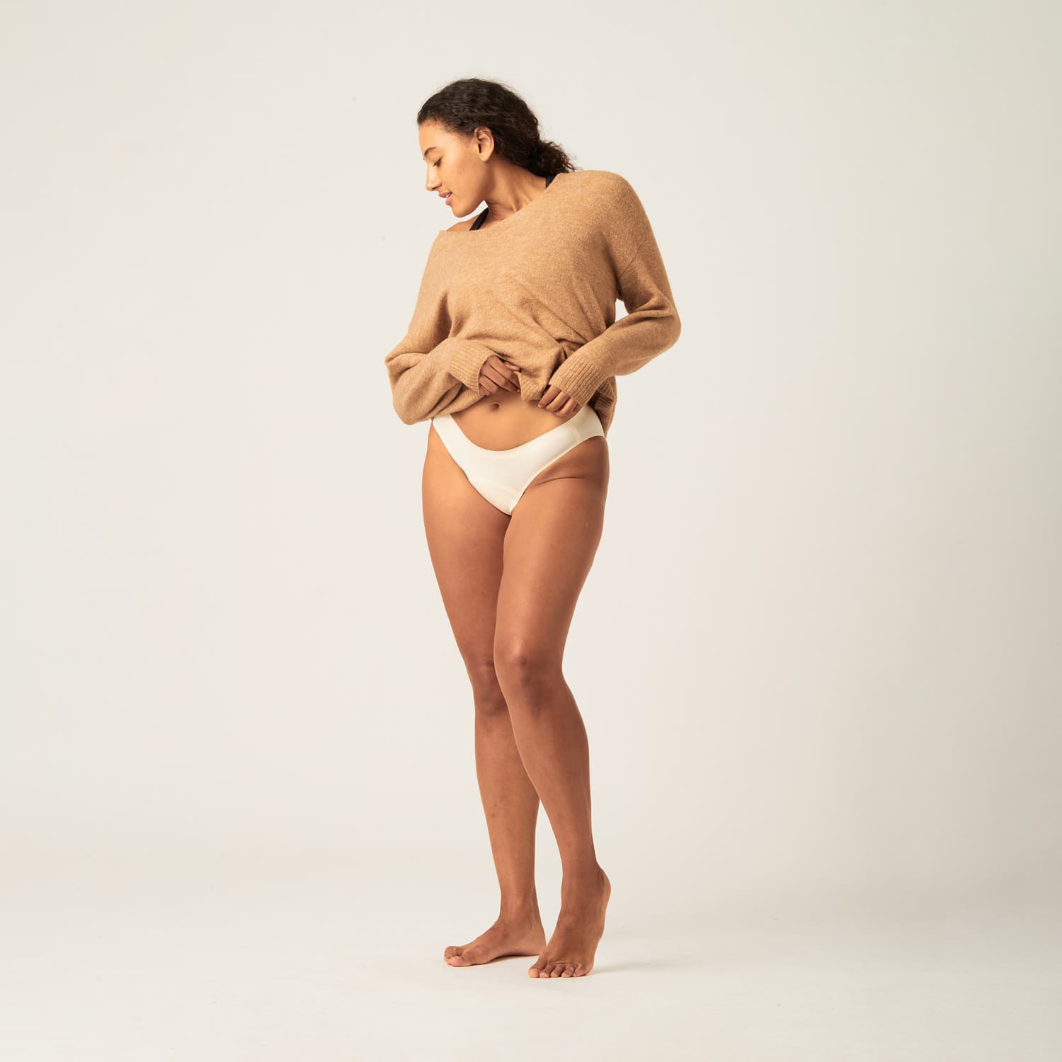 Menstruační kalhotky Modibodi Seamfree Bikini Moderate-Heavy Macadamia (MODI4065M) L - náhled 4