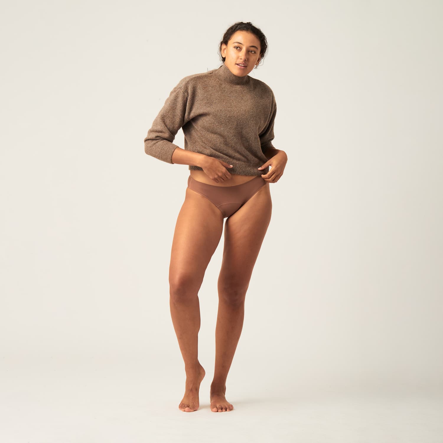 Menstruační kalhotky Modibodi Seamfree Bikini Moderate-Heavy Nutmeg (MODI4065N) L - náhled 3