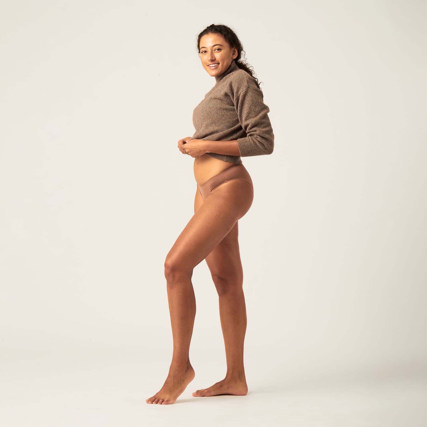 Menstruační kalhotky Modibodi Seamfree Bikini Moderate-Heavy Nutmeg (MODI4065N) L - náhled 4