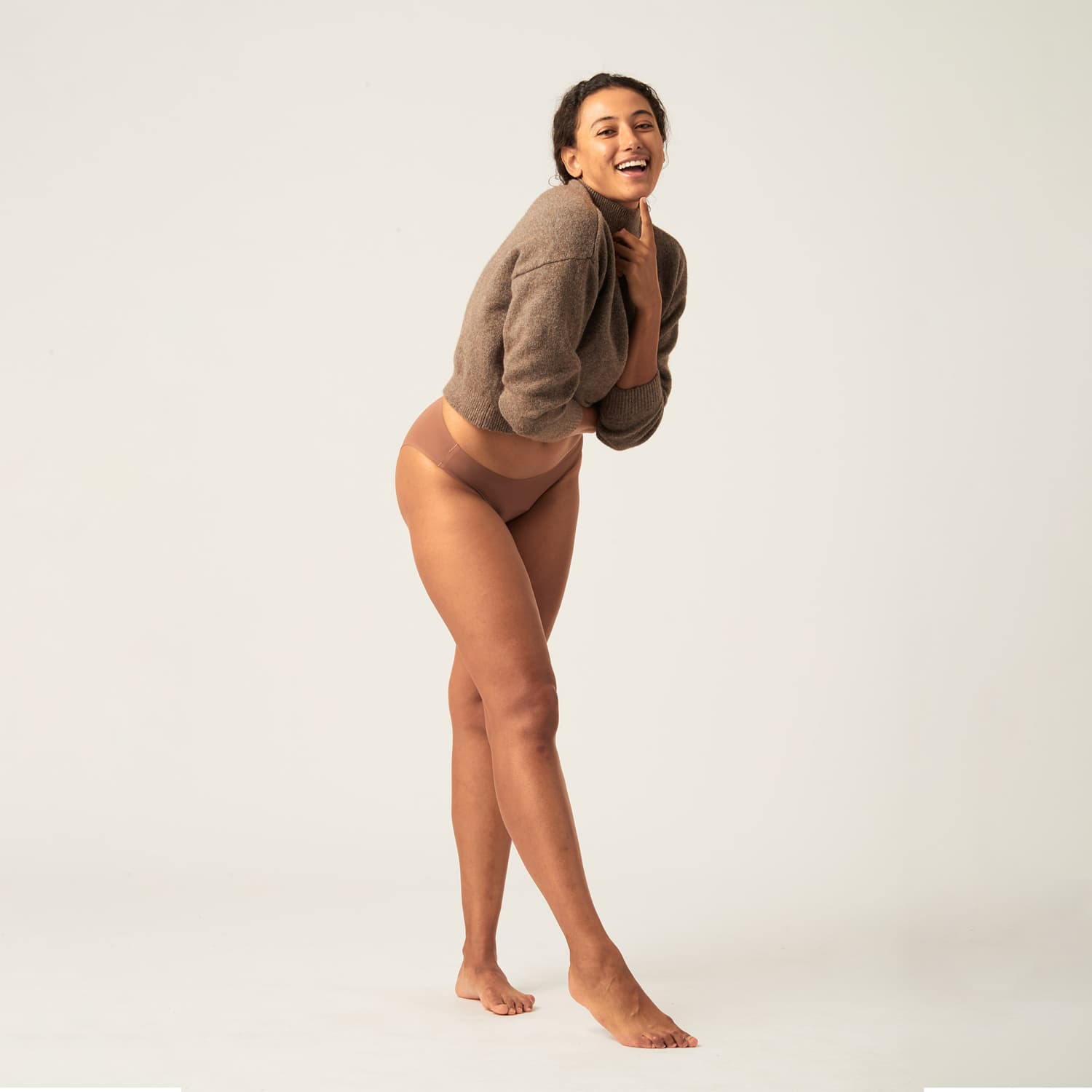 Menstruační kalhotky Modibodi Seamfree Bikini Moderate-Heavy Nutmeg (MODI4065N) L - náhled 5