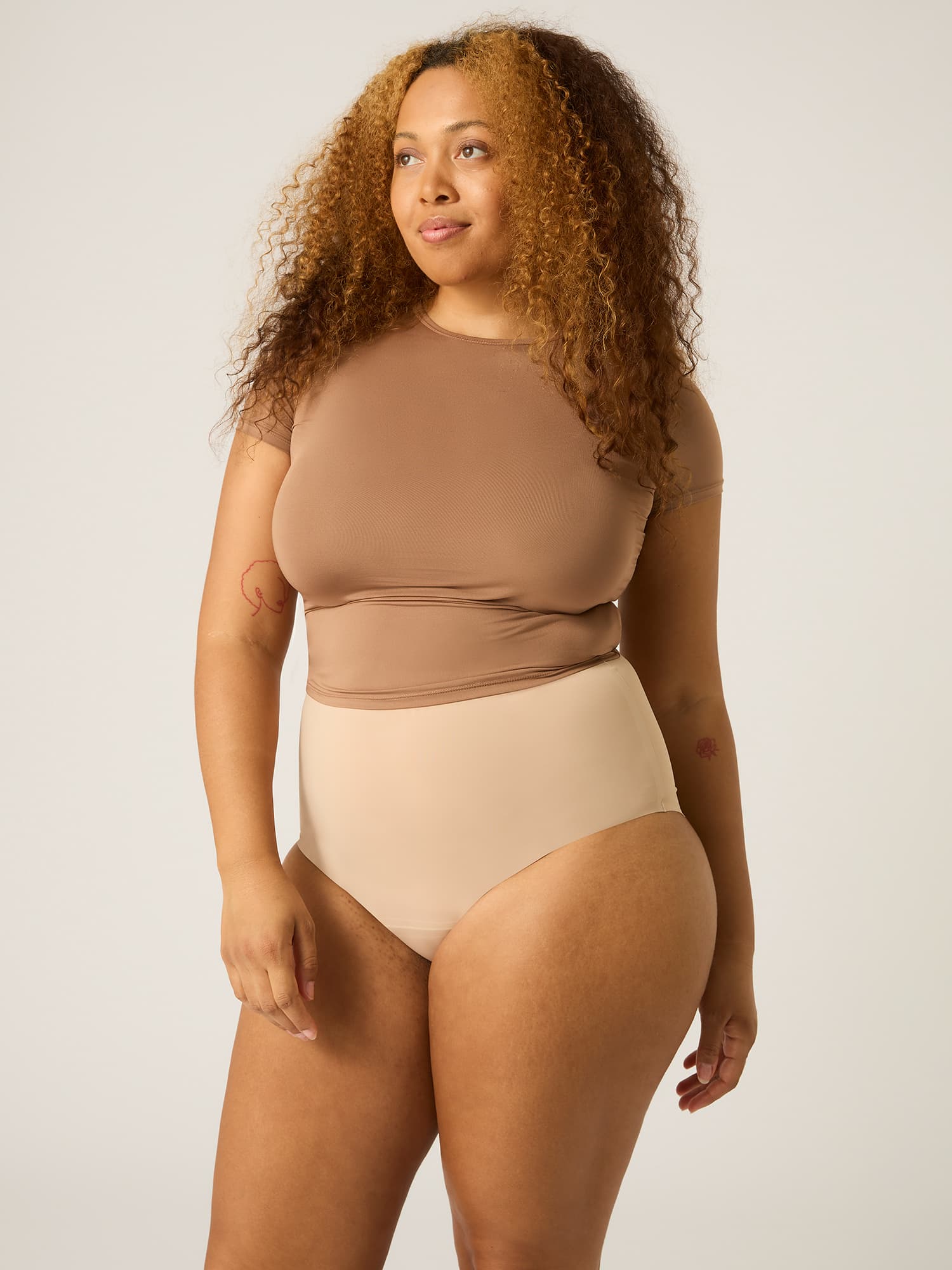 Menstruační kalhotky Modibodi Seamfree Full Brief Moderate-Heavy Cashew (MODI4063) 3XL - náhled 5