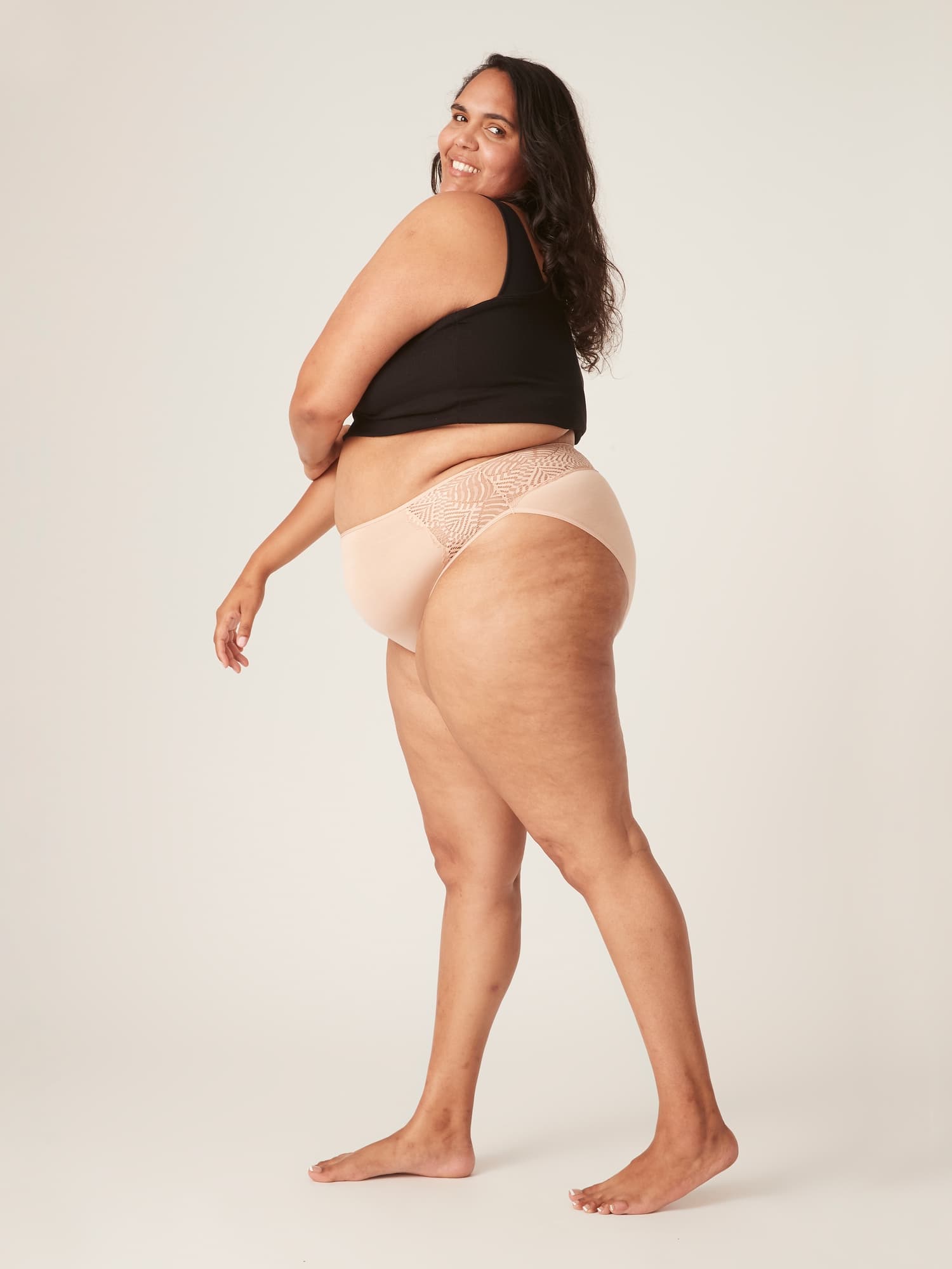 Menstruační kalhotky Modibodi Sensual French Cut Moderate-Heavy Beige (MODI4030B) 3XL - náhled 5