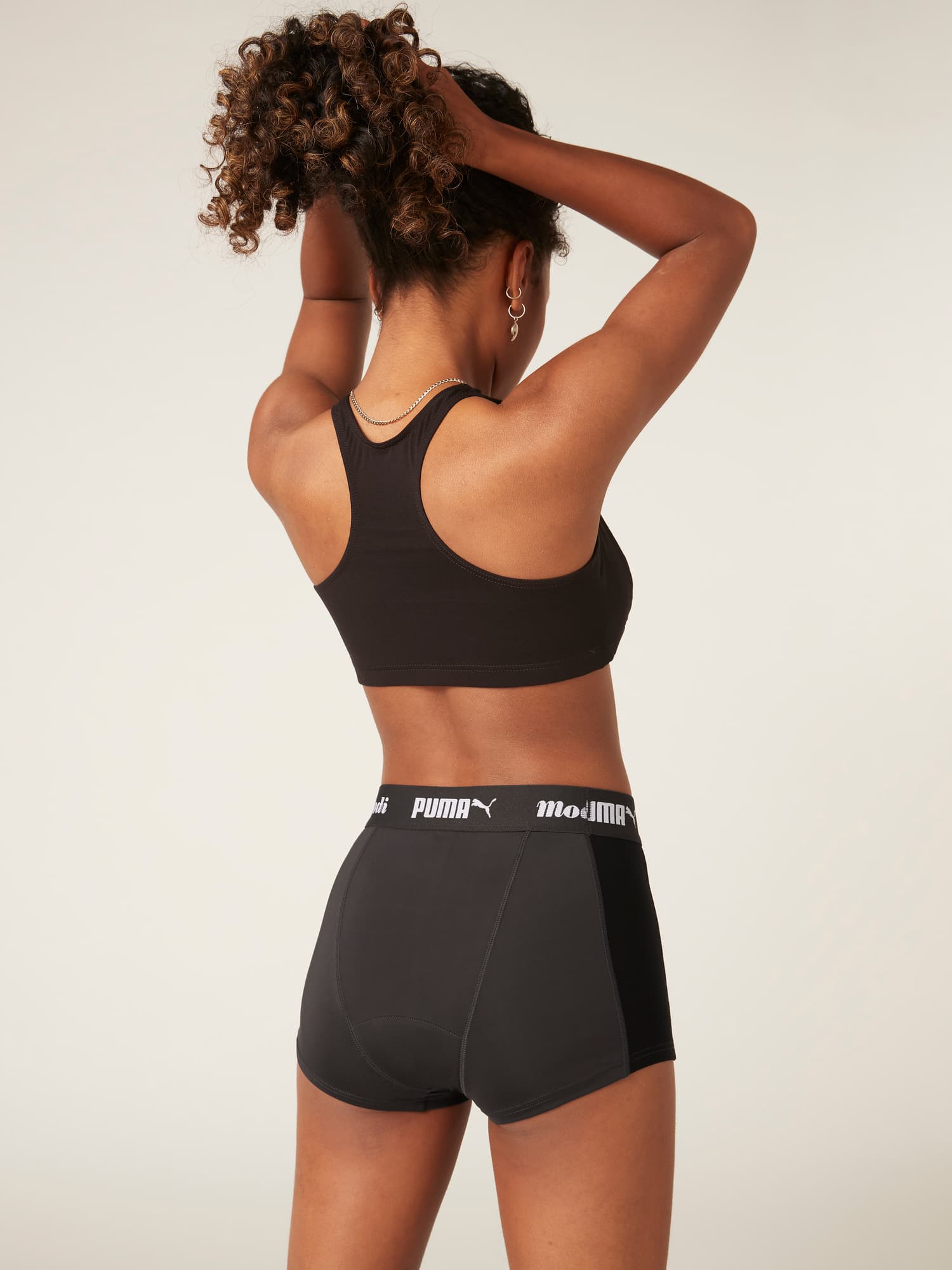 Menstruační kalhotky PUMA & Modibodi Active Boyshort Moderate-Heavy Dark (MODI4097) L - náhled 2