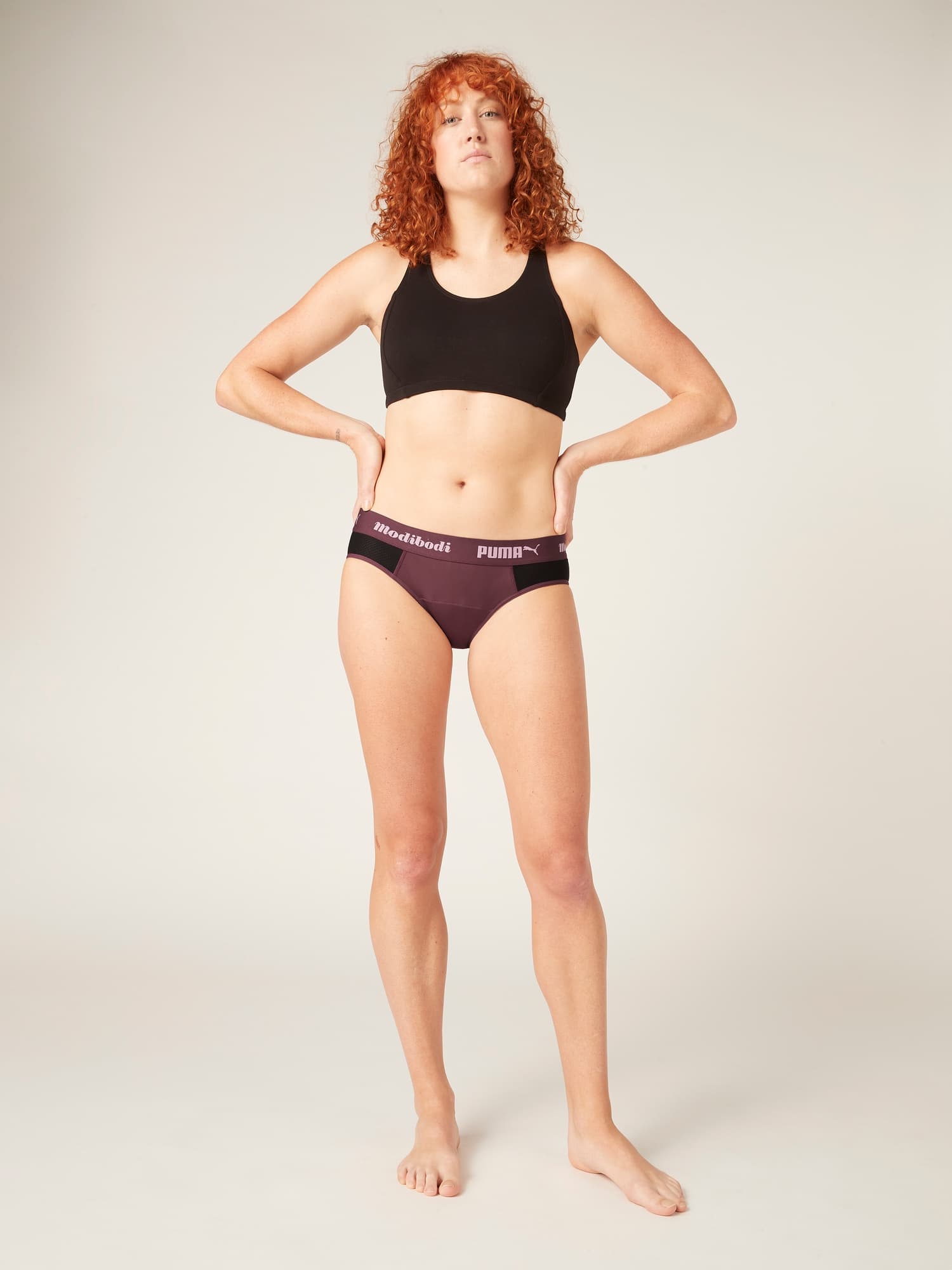 Menstruační kalhotky PUMA & Modibodi Active Brief Moderate-Heavy Grape (MODI4096) L - náhled 3