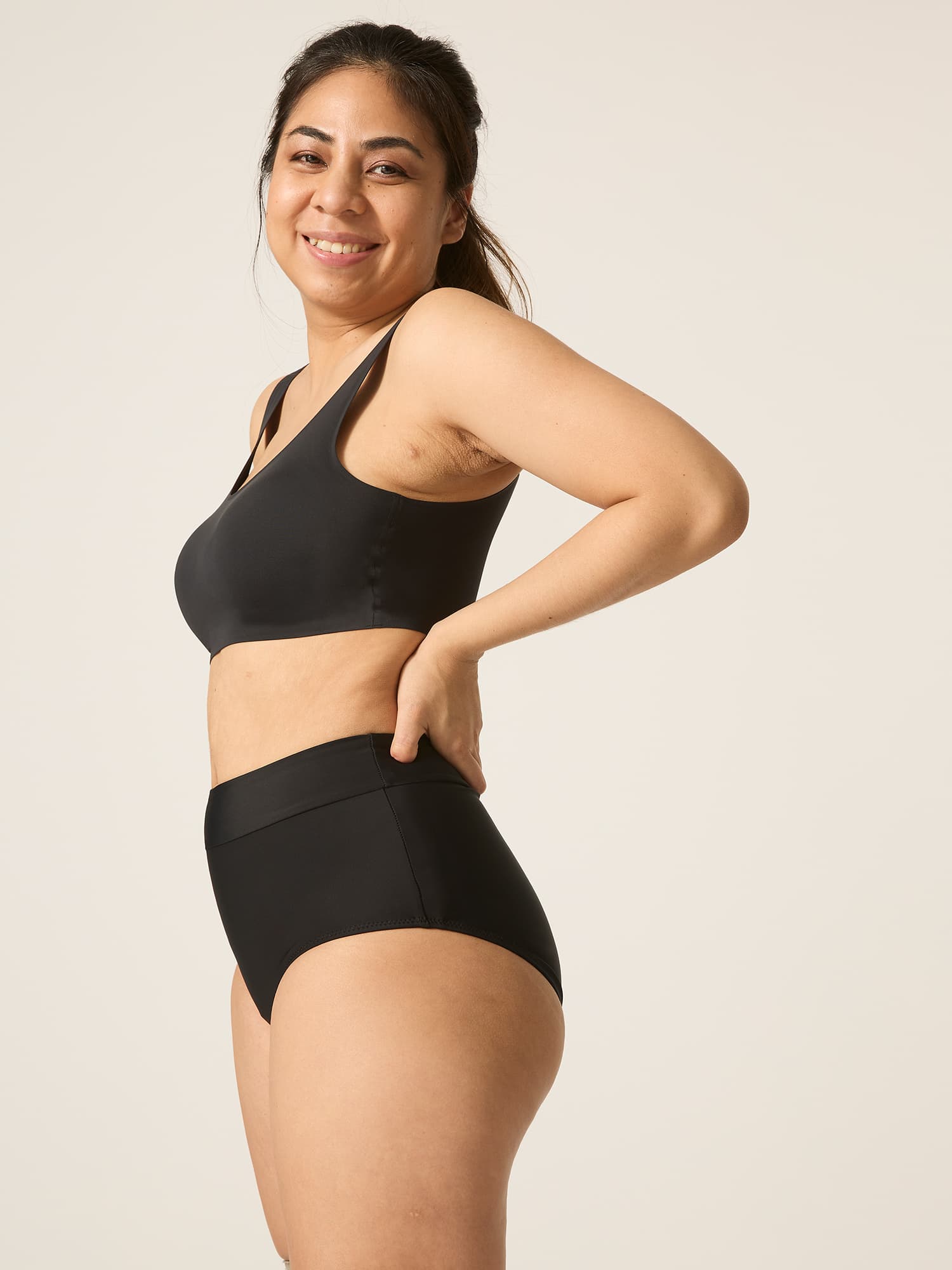 Menstruační plavky Modibodi Hi-Waist Bikini Brief spodní díl (MODI4320) 3XL