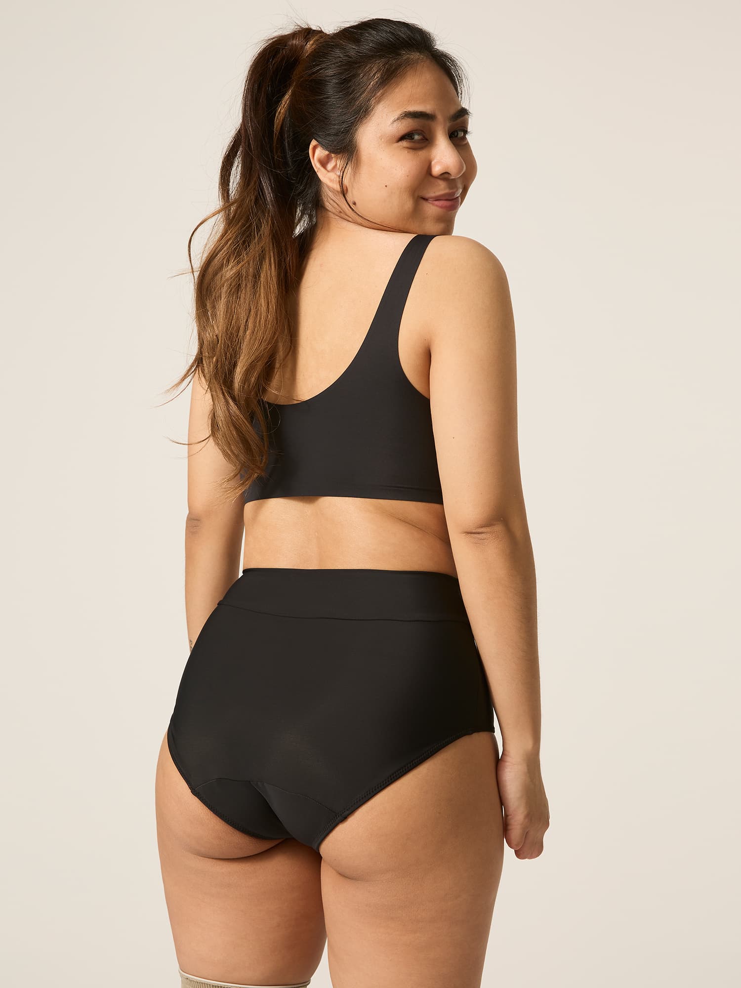 Menstruační plavky Modibodi Hi-Waist Bikini Brief spodní díl (MODI4320) 3XL - náhled 2