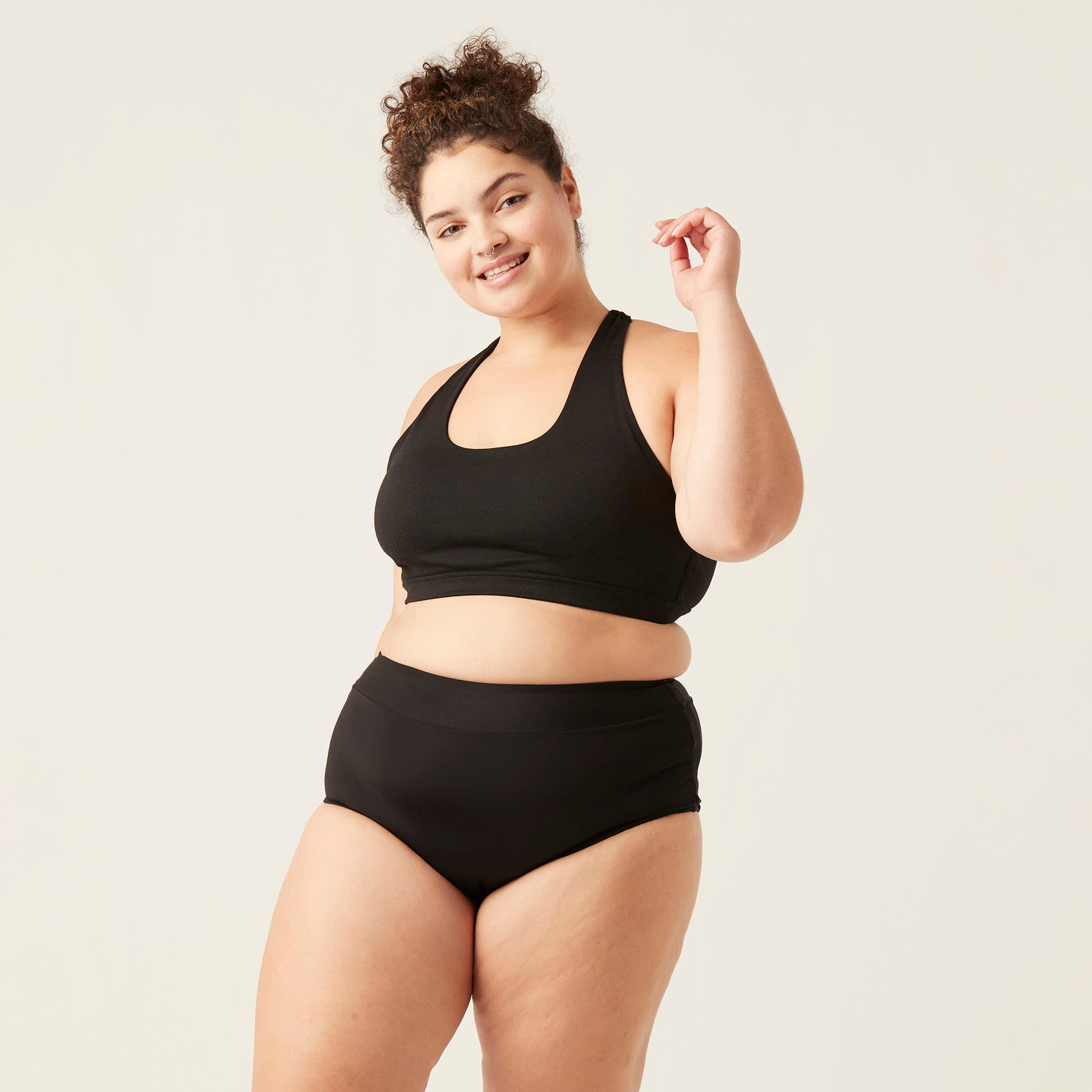 Menstruační plavky Modibodi Hi-Waist Bikini Brief spodní díl (MODI4320) 3XL - náhled 5