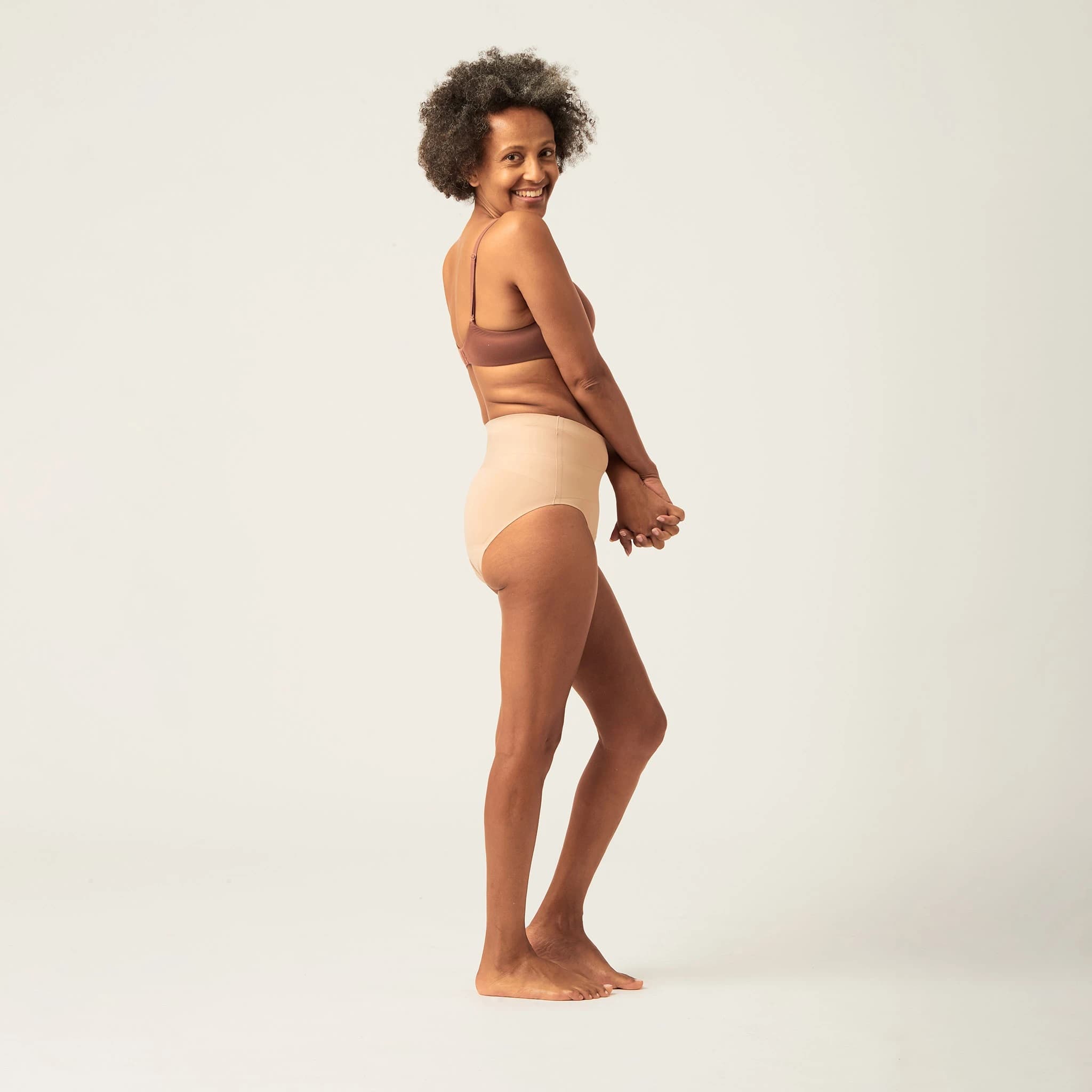 Tvarující menstruační a poporodní kalhotky Modibodi Contour Cashew (MODI4198C) L - náhled 5