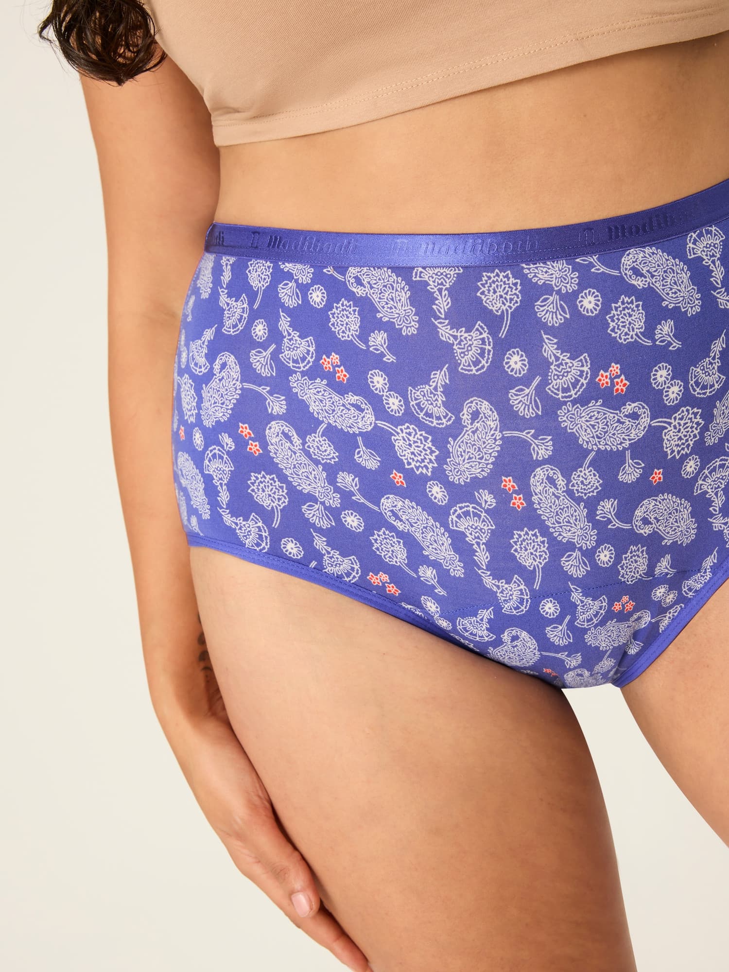 Menstruační kalhotky Modibodi Classic Full Brief Moderate-Heavy Boho Love (MODI4018BL) 3XL - náhled 3