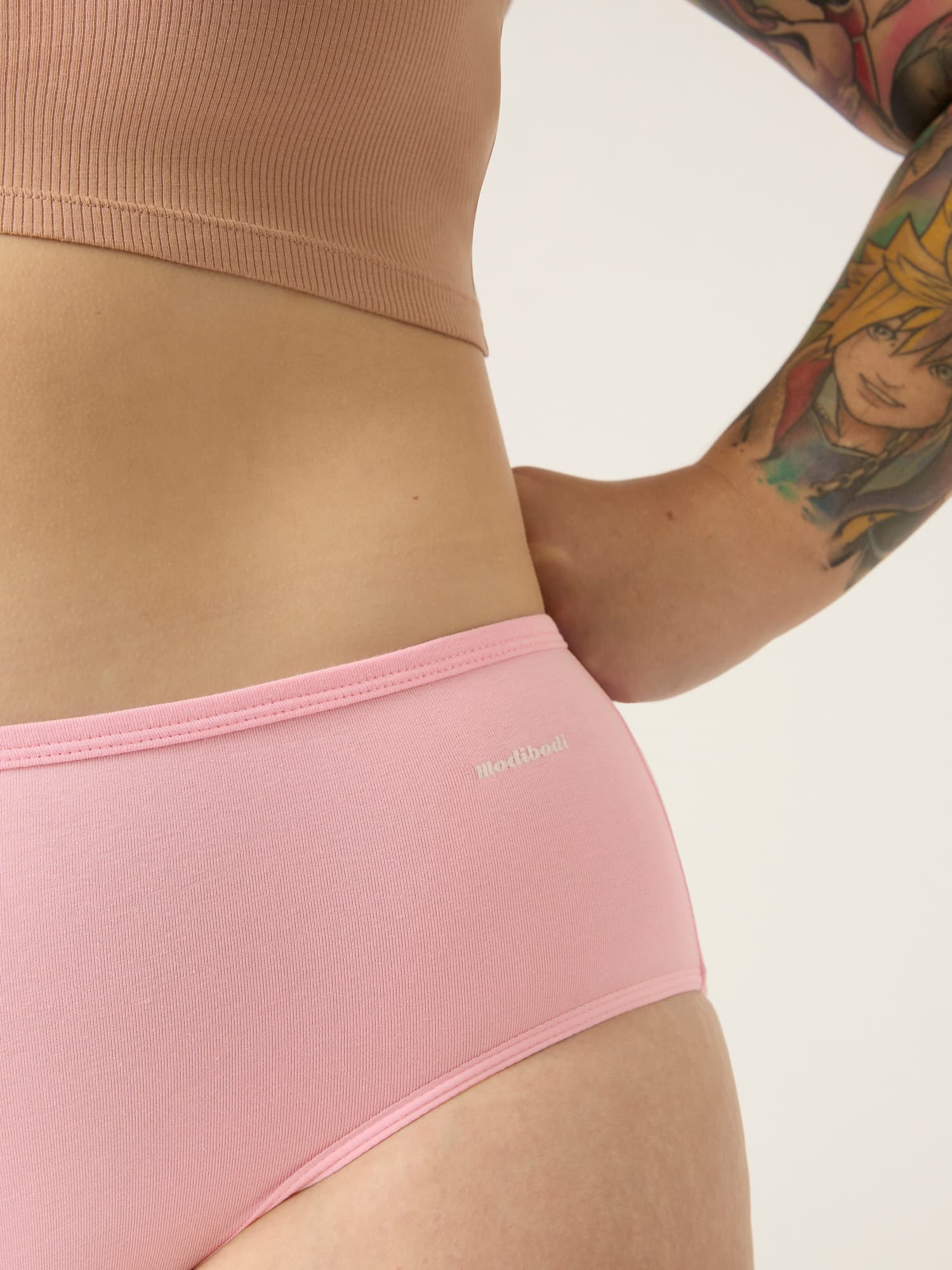 Menstruační kalhotky Modibodi Basic Mid-Rise Brief Moderate-Heavy Musk (MODI4110M) 3XL - náhled 5
