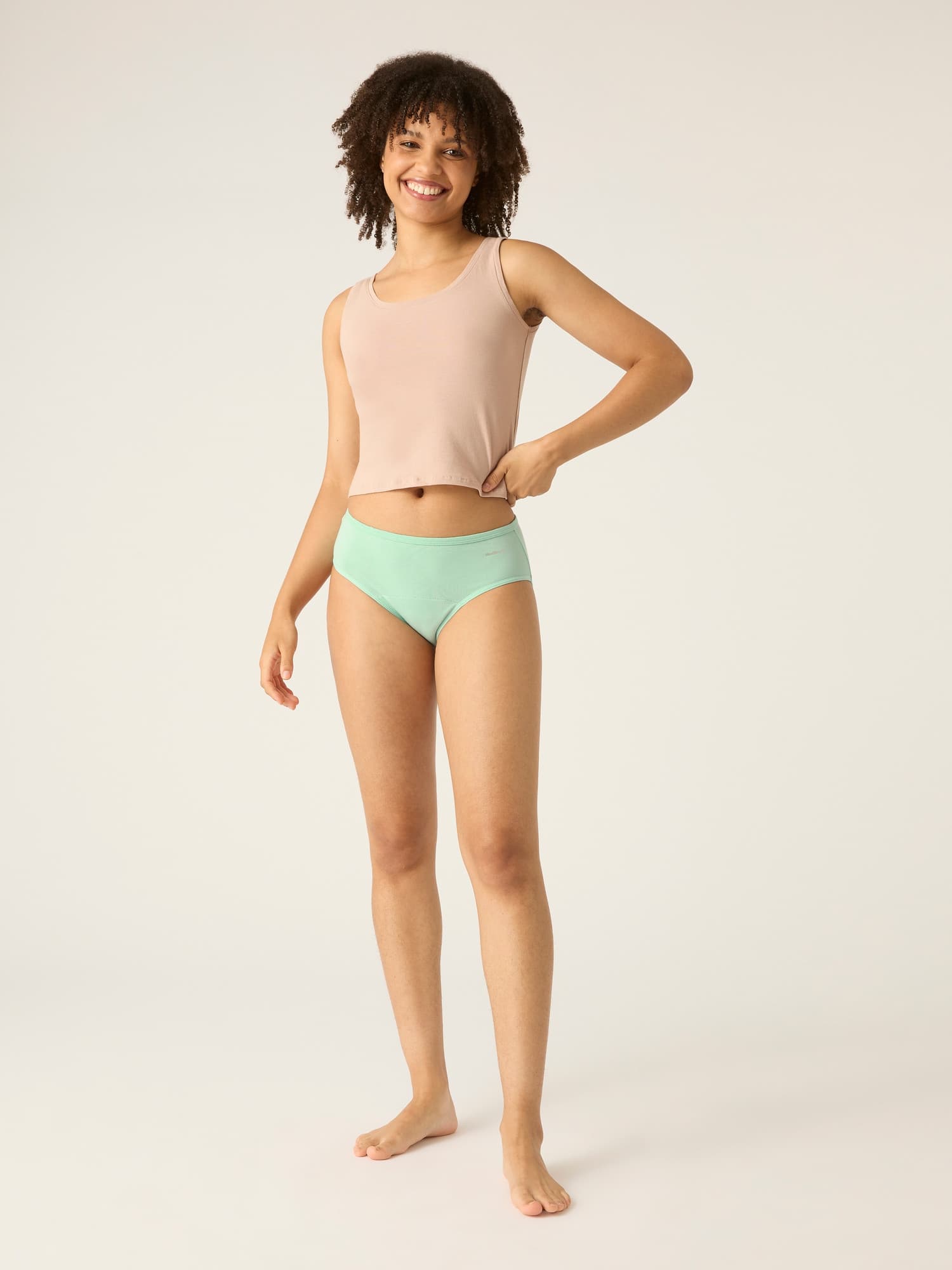 Menstruační kalhotky Modibodi Basic Mid-Rise Brief Moderate-Heavy Sea Spray (MODI4110SS) 3XL - náhled 4