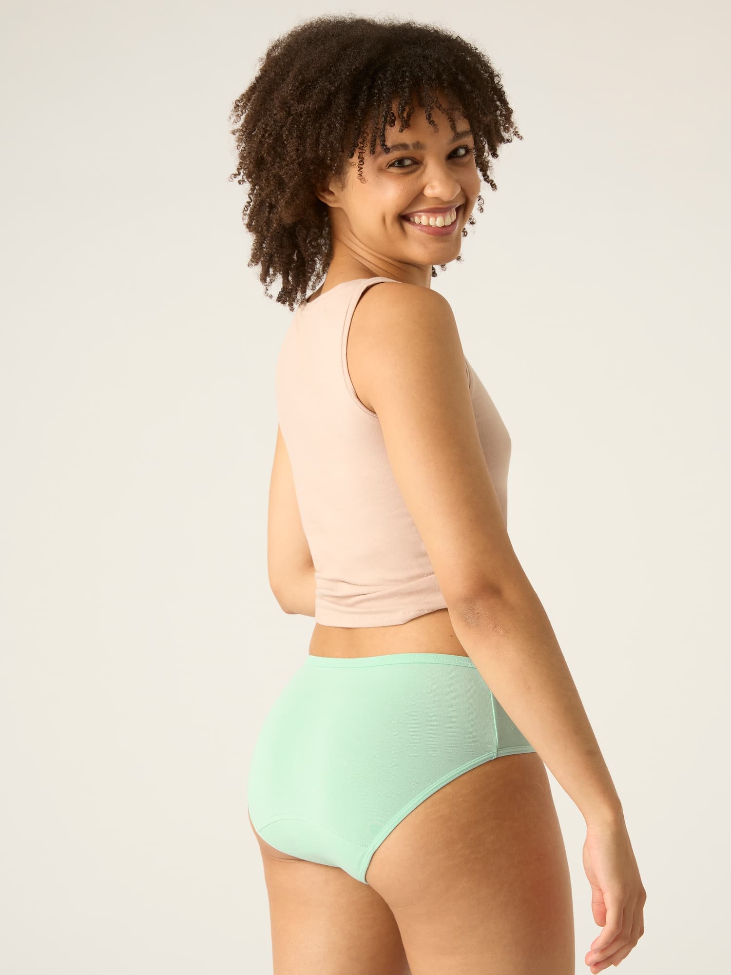 Menstruační kalhotky Modibodi Basic Mid-Rise Brief Moderate-Heavy Sea Spray (MODI4110SS) 3XL - náhled 3