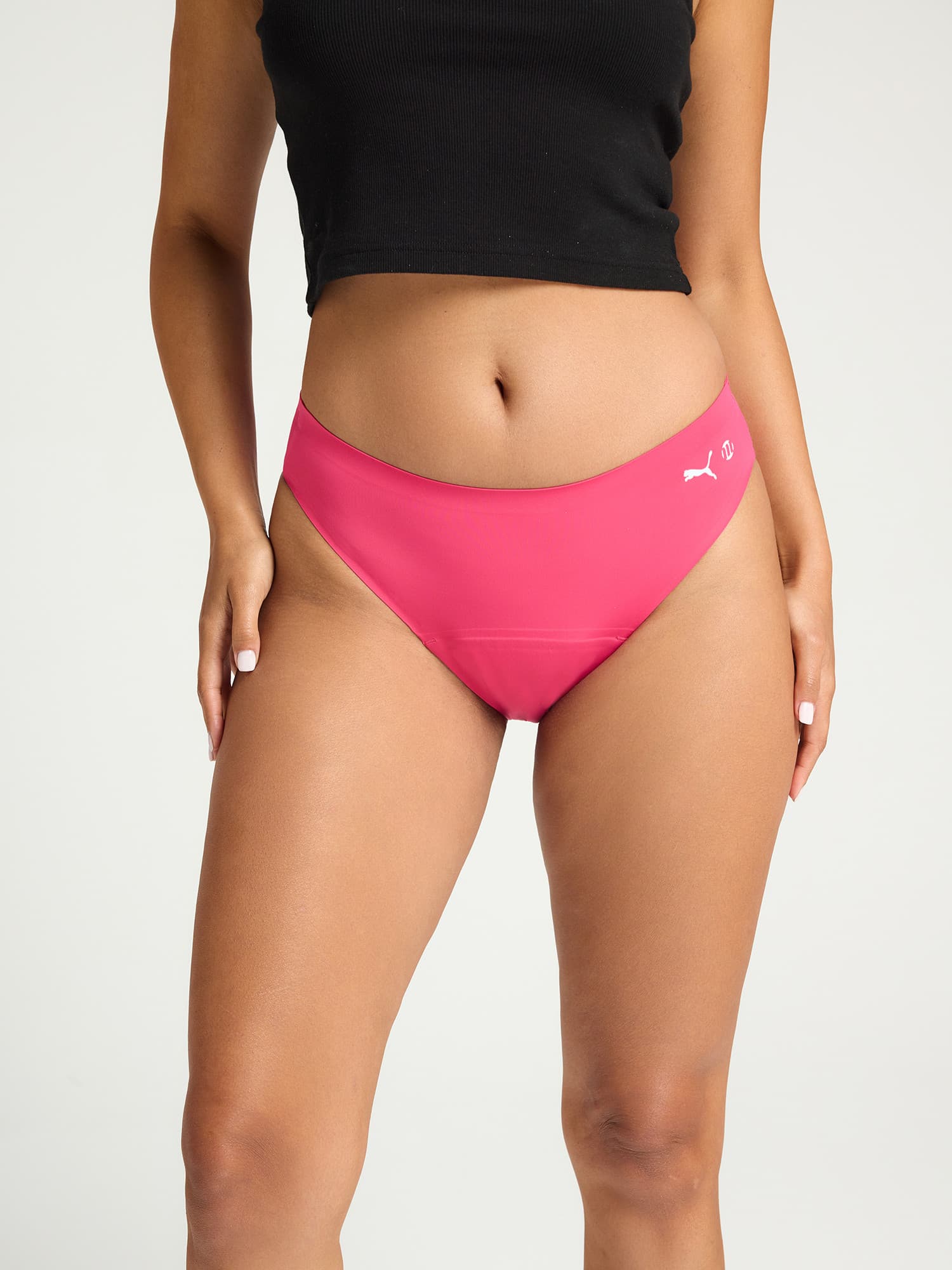 Menstruační kalhotky PUMA & Modibodi Seamfree Active Bikini Moderate-Heavy Garnet Rose Pink (MODI4073GRP) L - náhled 2