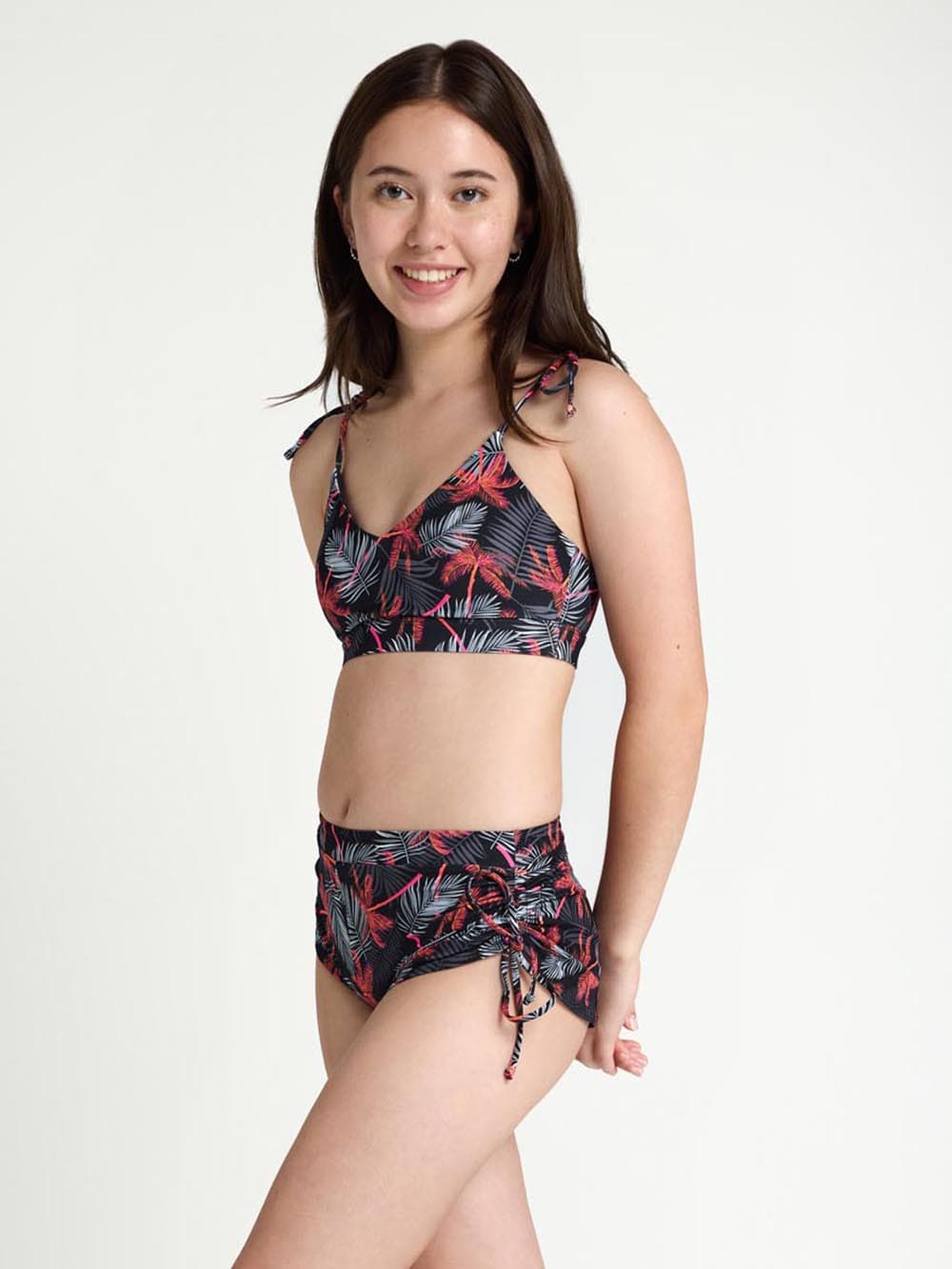 Dívčí menstruační plavky Modibodi Teen High Short Jungle Palm Black spodní díl (MODI4377) 10-12 let - náhled 2