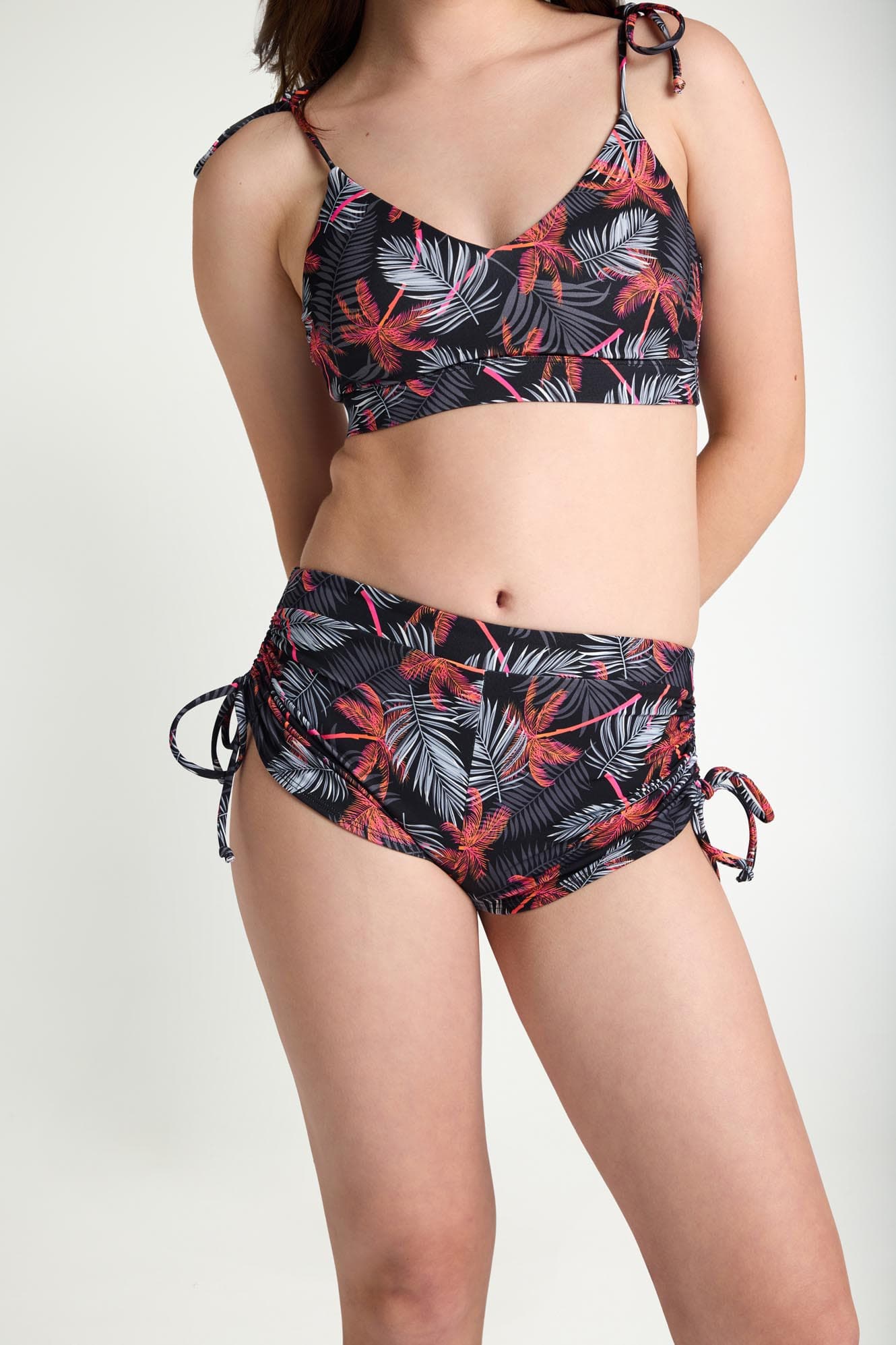 Dívčí menstruační plavky Modibodi Teen High Short Jungle Palm Black spodní díl (MODI4377) 10-12 let - náhled 4