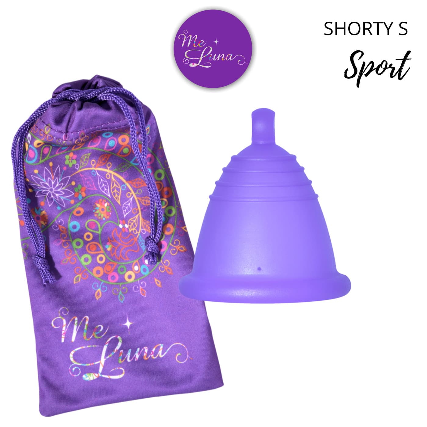 Menstruační kalíšek Me Luna Sport S Shorty s kuličkou violet (MELU113) - náhled 3