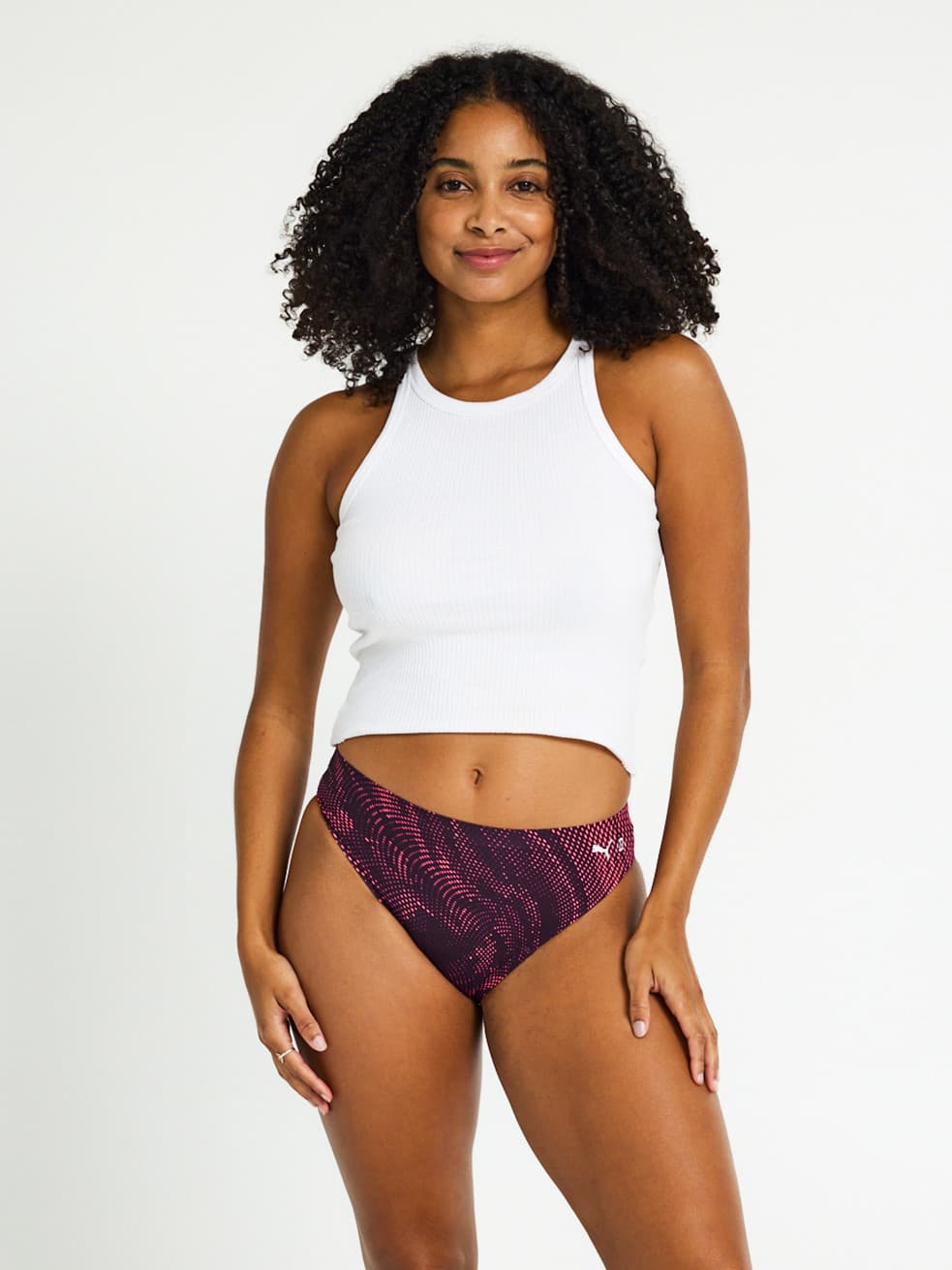 Menstruační kalhotky PUMA & Modibodi Seamfree Active Bikini Moderate-Heavy Flame Haze Pink (MODI4073FHP)