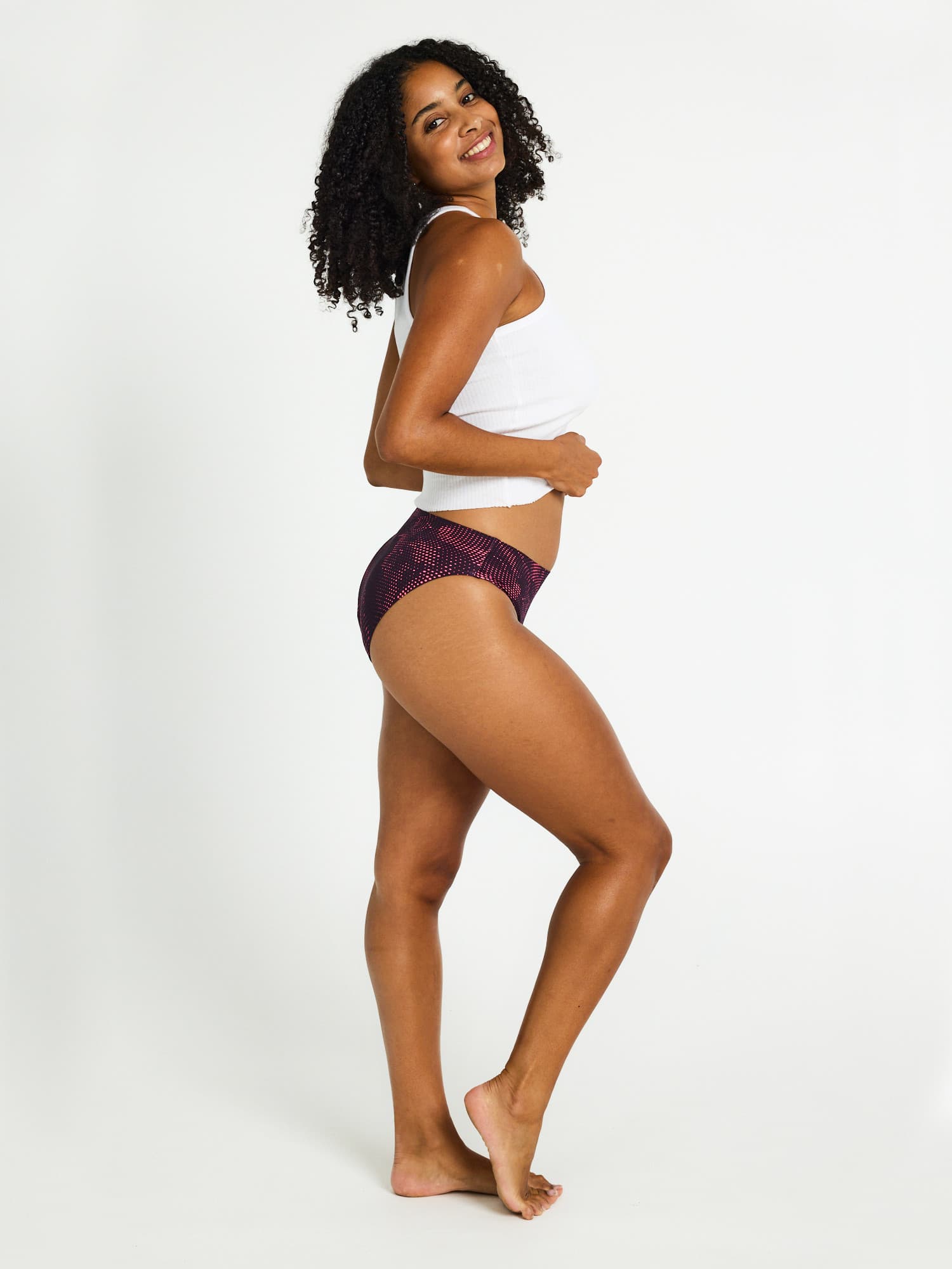 Menstruační kalhotky PUMA & Modibodi Seamfree Active Bikini Moderate-Heavy Flame Haze Pink (MODI4073FHP) L - náhled 2