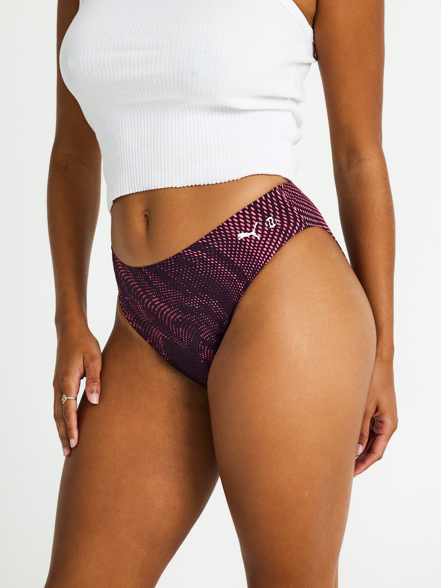 Menstruační kalhotky PUMA & Modibodi Seamfree Active Bikini Moderate-Heavy Flame Haze Pink (MODI4073FHP) L - náhled 4