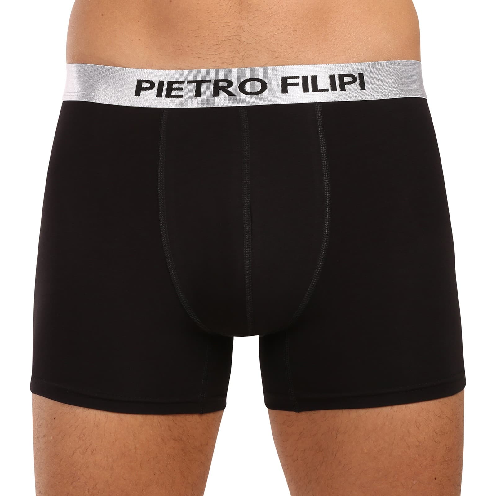 2PACK pánske boxerky Pietro Filipi čierné Metalic mix (2PBMS3) 3XL - náhled 2
