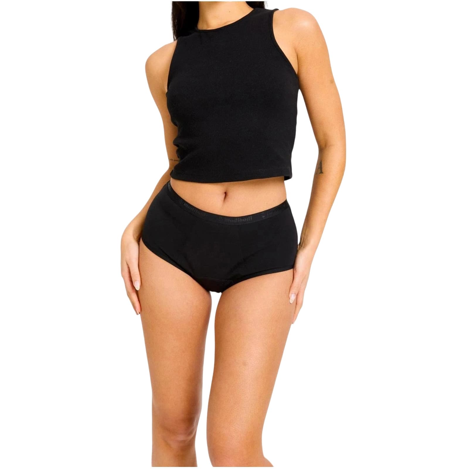 Menstruační kalhotky Modibodi Basic Full Brief Super Overnight (BSFBSOBLAW) 3XL - náhled 3