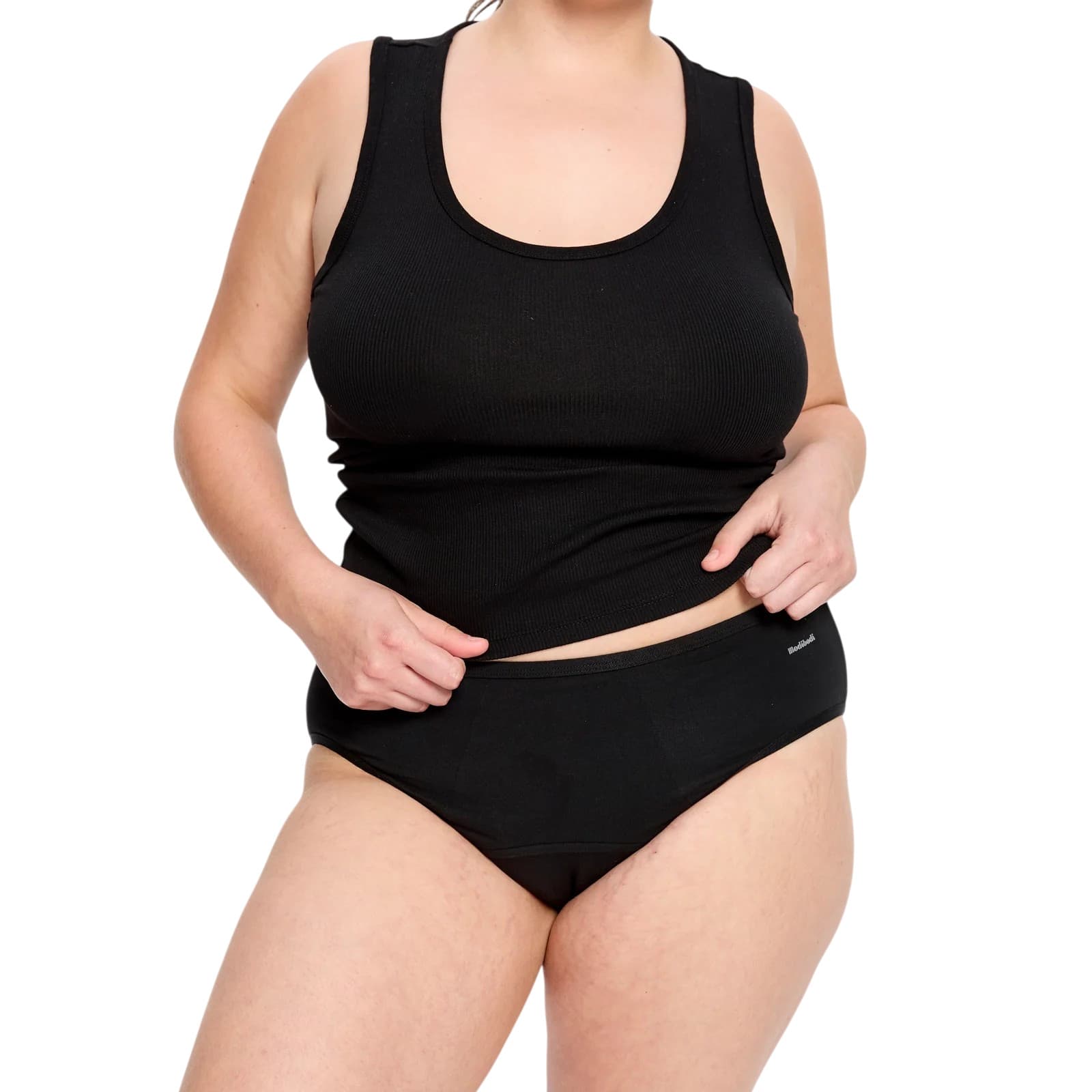 Menstruační kalhotky Modibodi Basic Mid-Rise Brief Super-Overnight (BSMBSOBLAW) 3XL - náhled 3