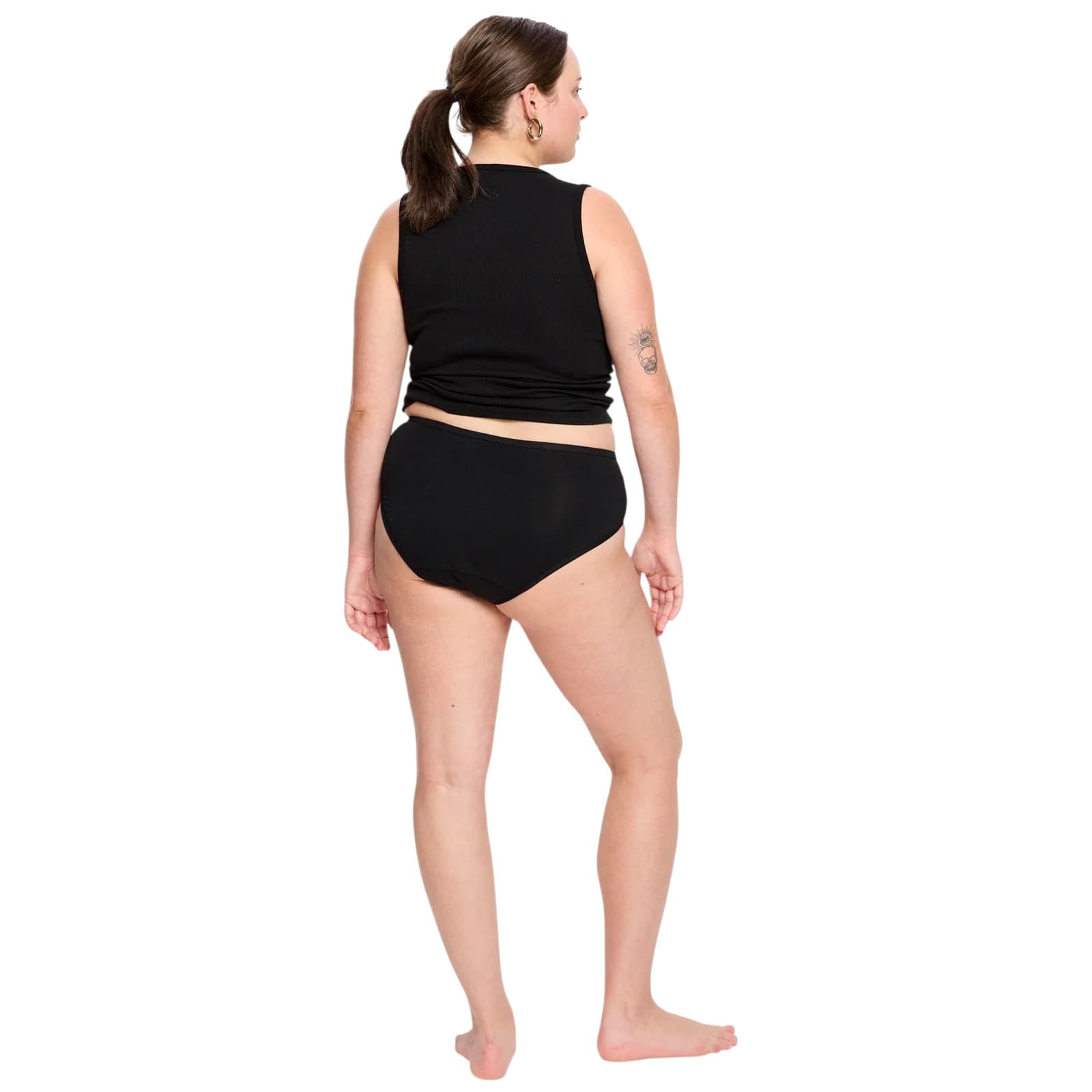 Menstruační kalhotky Modibodi Basic Mid-Rise Brief Super-Overnight (BSMBSOBLAW) 3XL - náhled 4