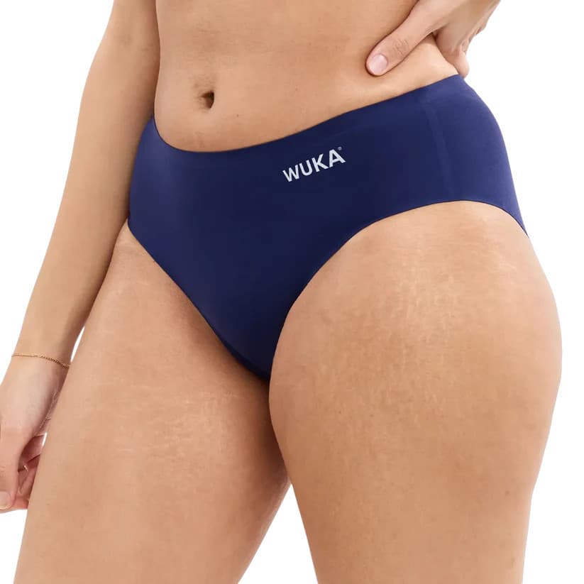 Dívčí menstruační kalhotky Wuka Stretch Seamless Super Heavy modré (WTSSSH) 12–16 let