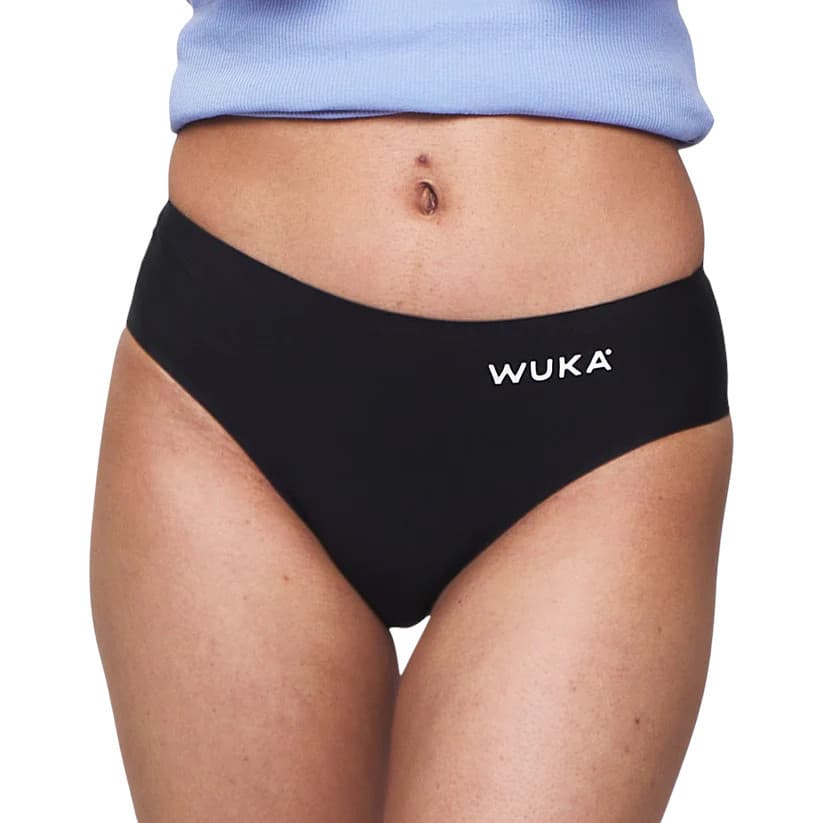 Dívčí menstruační kalhotky Wuka Stretch Seamless Heavy Flow bezešvé černé (WSSHFB)