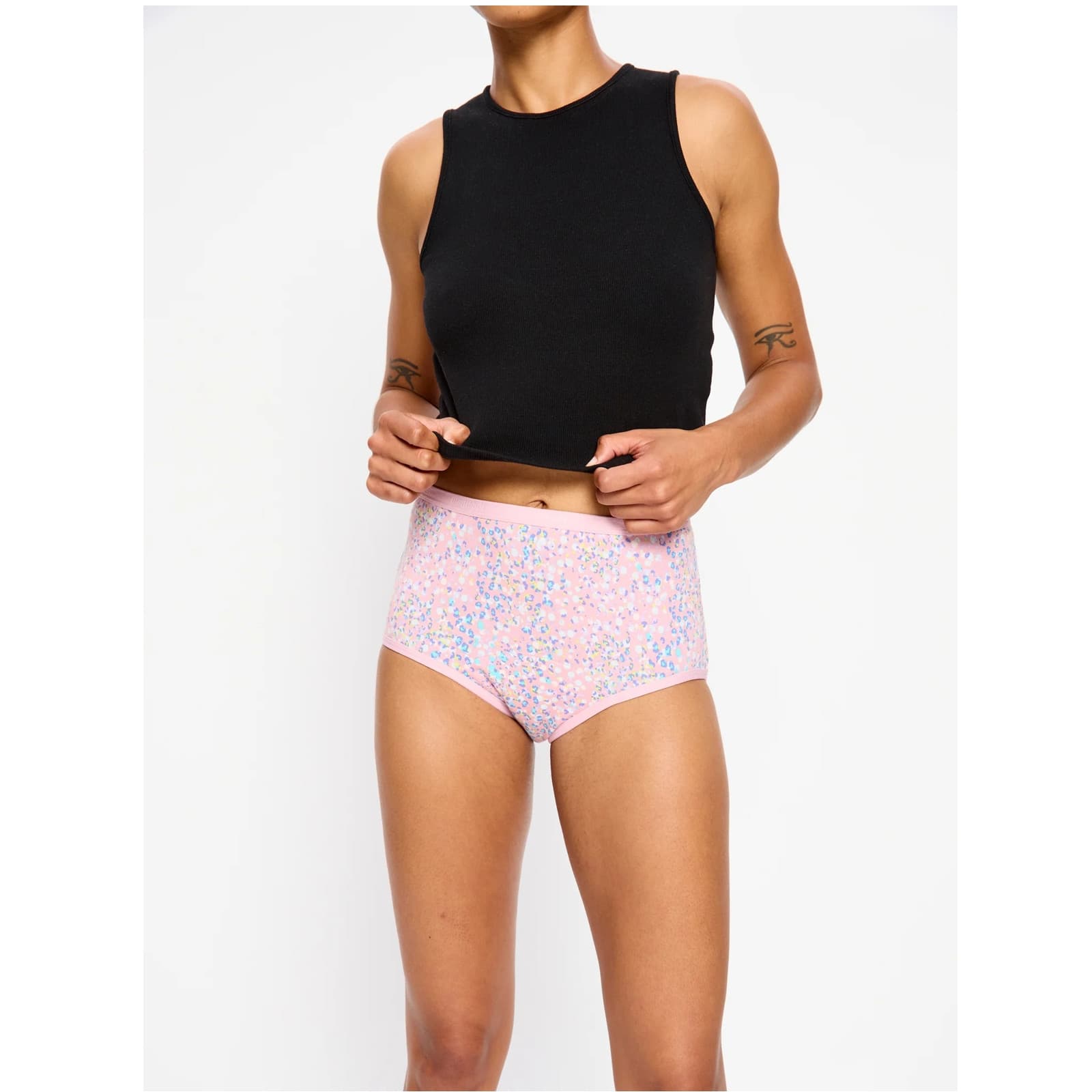 Menstruační kalhotky Modibodi Classic Full Brief Moderate Flore Pink (FLFBMHFLPW) 3XL - náhled 4