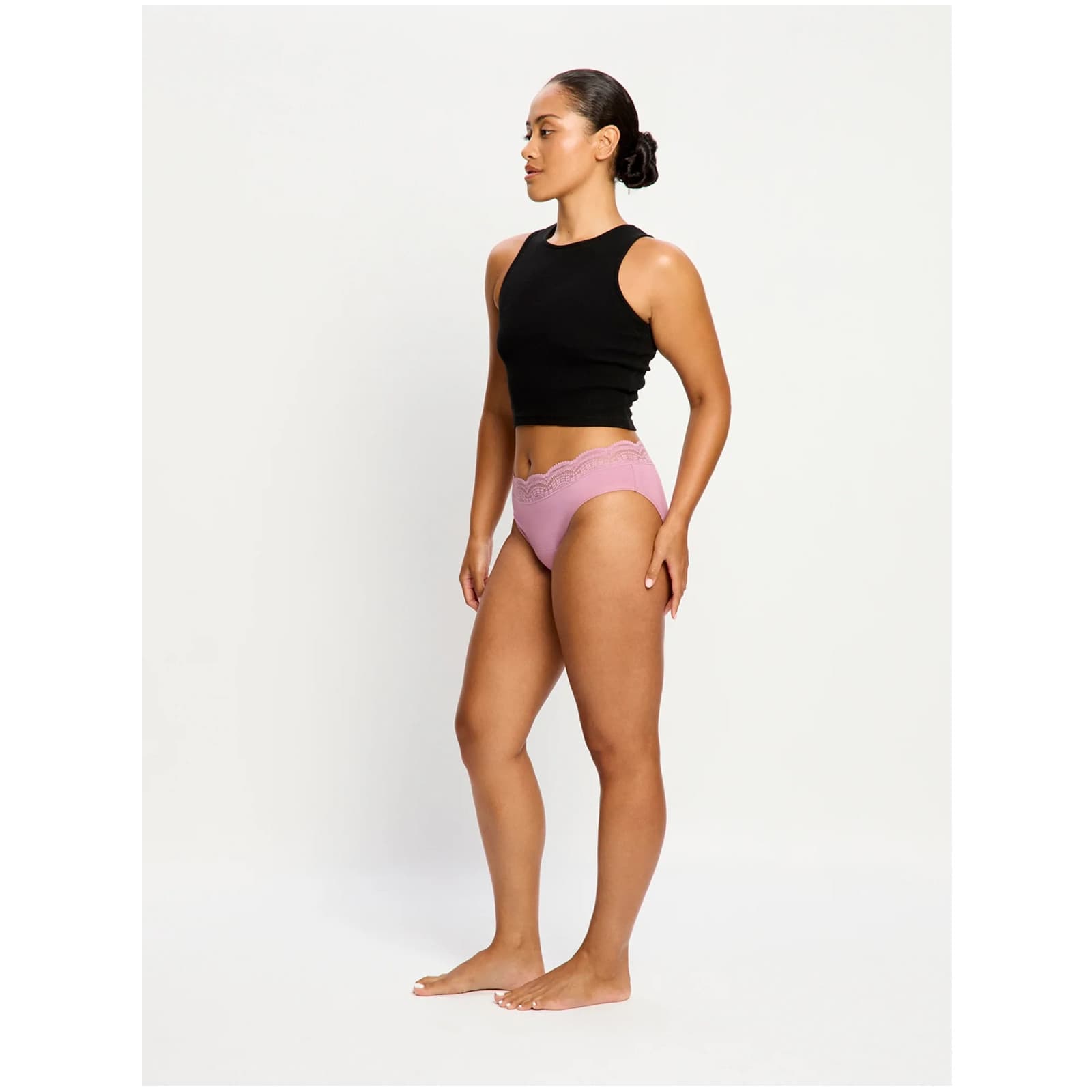 Menstruační kalhotky Modibodi Sensual Hi-Waist Bikini Light Dusky Orchid (CAHKLMDUOW) L - náhled 2