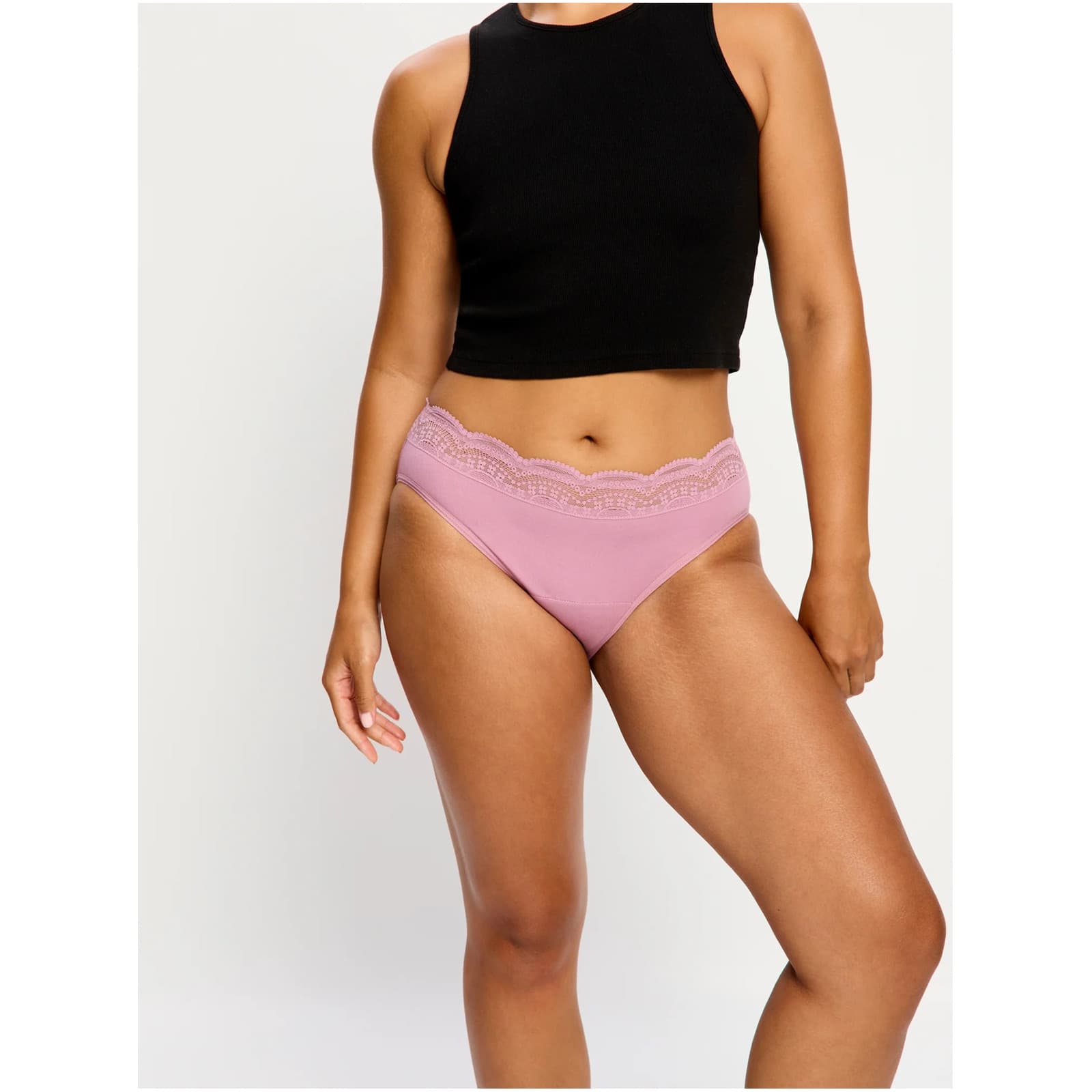 Menstruační kalhotky Modibodi Sensual Hi-Waist Bikini Light Dusky Orchid (CAHKLMDUOW) L - náhled 4