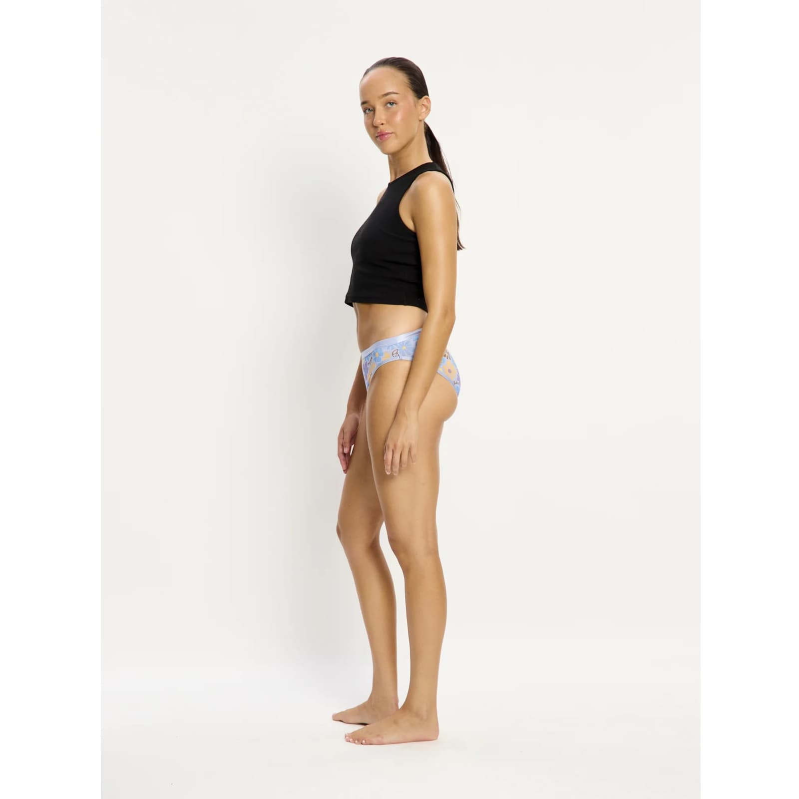 Menstruační kalhotky Modibodi Classic Bikini Super Happy Daisy Blue (CLBIMHHDBW) L - náhled 2