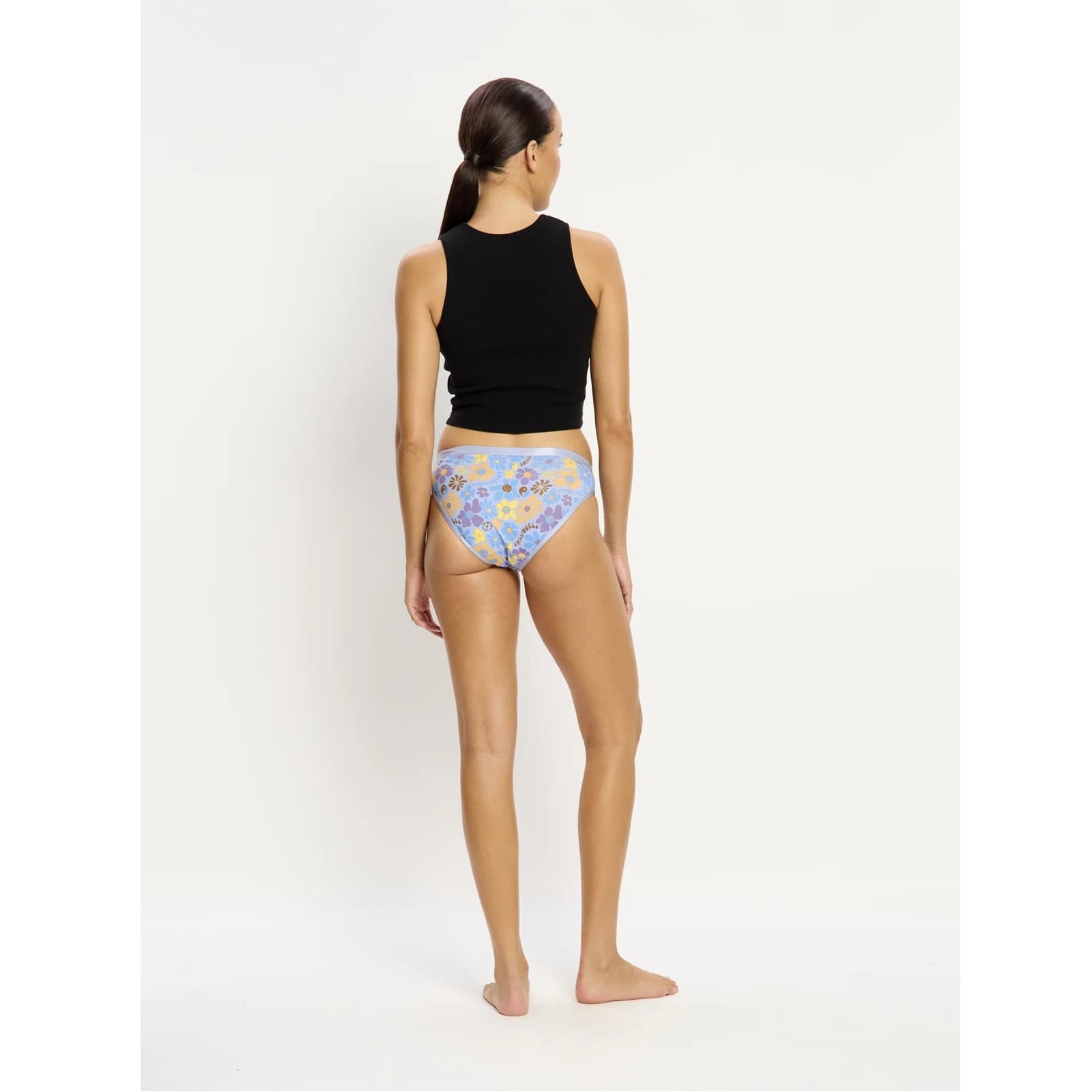 Menstruační kalhotky Modibodi Classic Bikini Super Happy Daisy Blue (CLBIMHHDBW) L - náhled 3