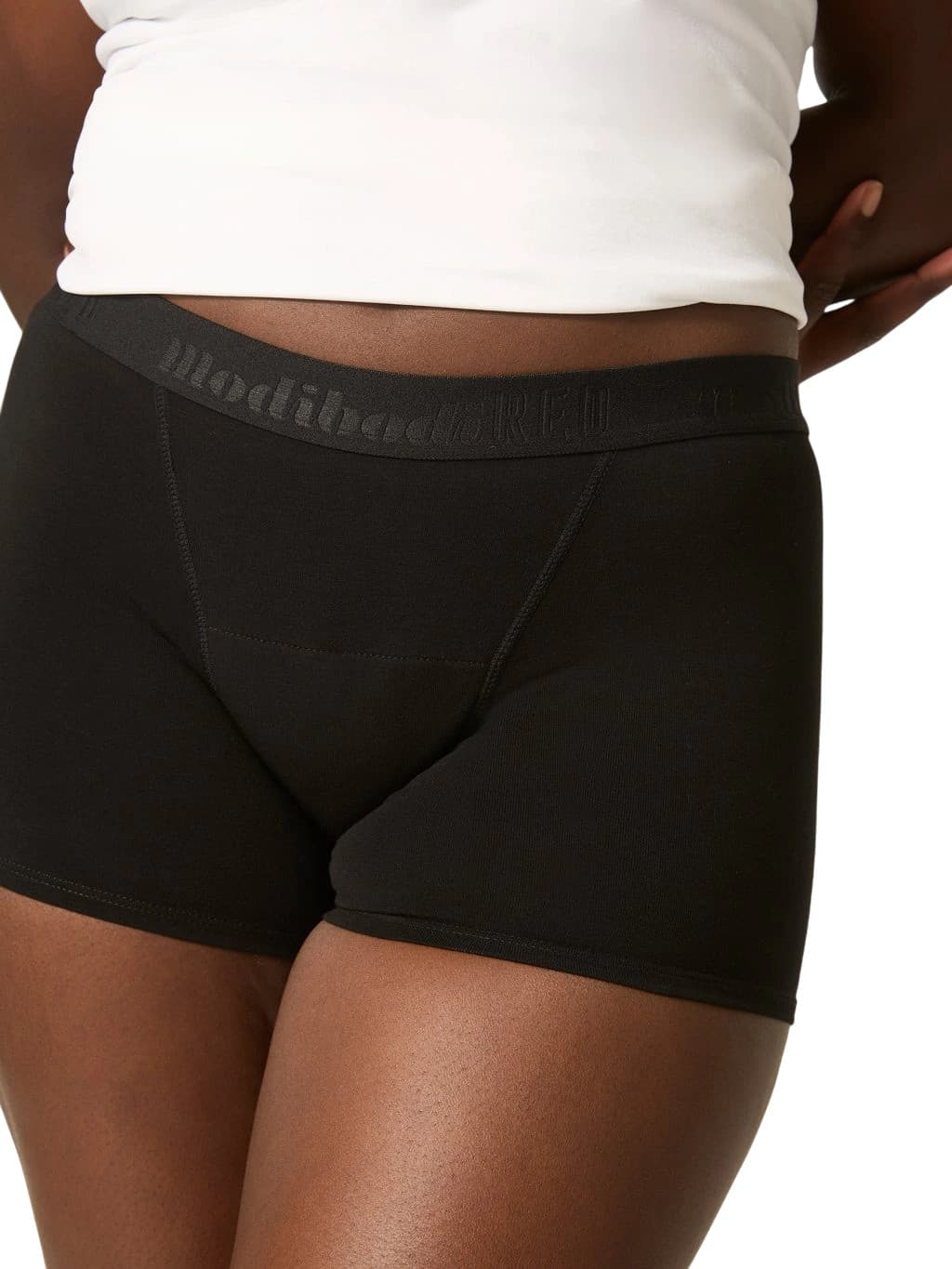 Dívčí menstruační kalhotky Modibodi Teen Hipster Boyshort Super-Overnight Black (HIBSSOBLAT) 10-12 let - náhled 2