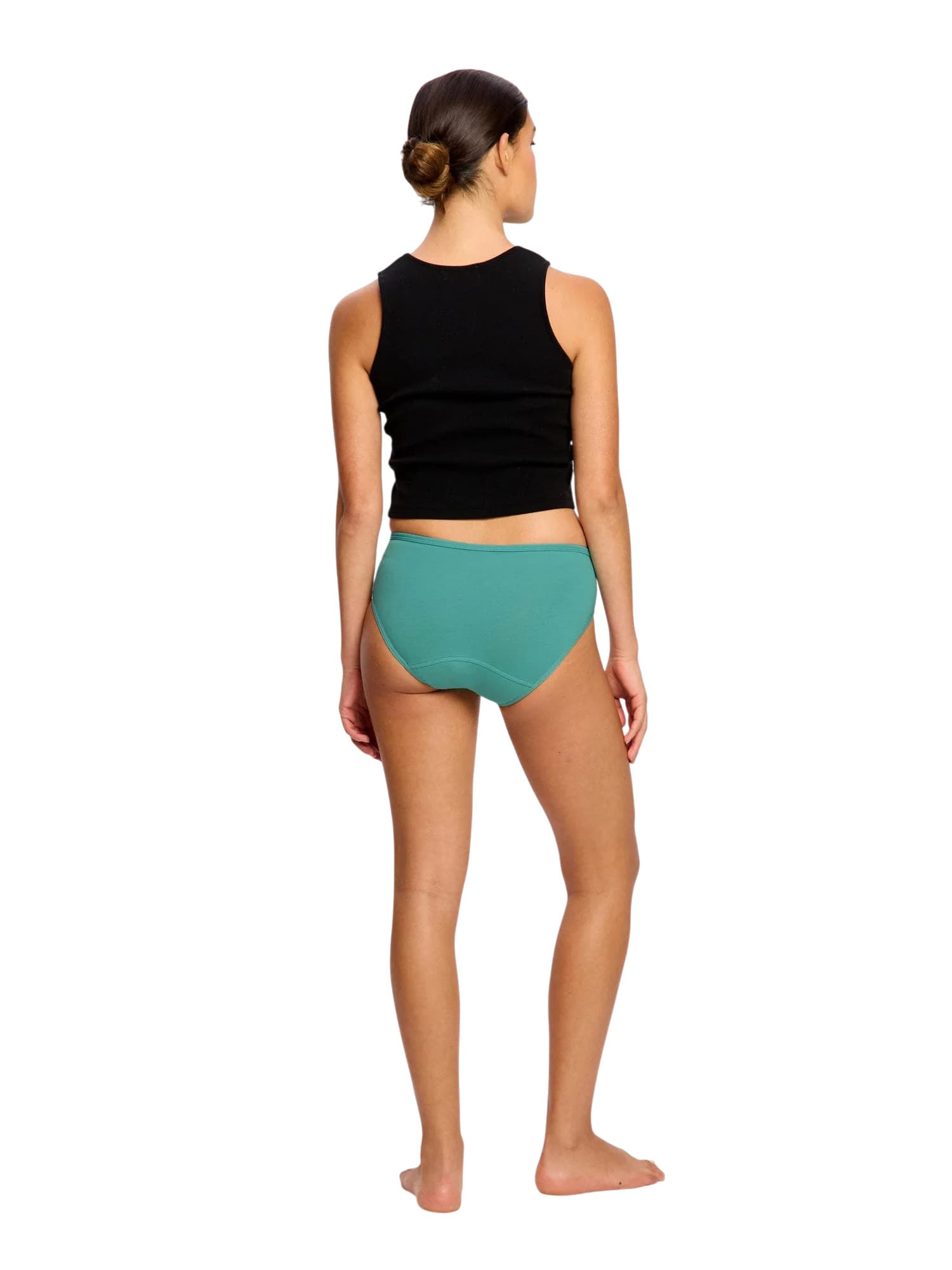 Menstruační kalhotky Modibodi Basic Mid-Rise Brief Moderate Teal Green (MKMBMRBMHTG) 3XL - náhled 4