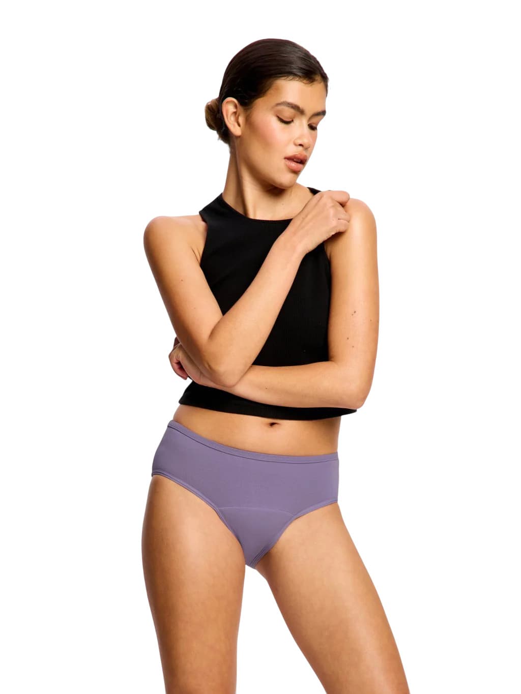 Menstruační kalhotky Modibodi Basic Mid-Rise Brief Moderate Purple Tonic (MKMBMRBMPT) 3XL - náhled 2