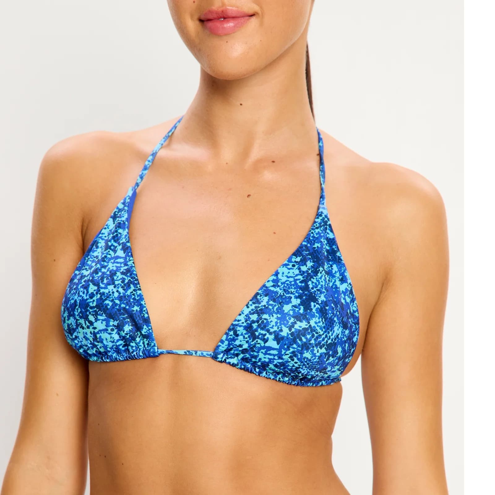 Plavky Modibodi Tidal Triangle Bikini Top Python Blue horní díl (PMTBTPBPB)