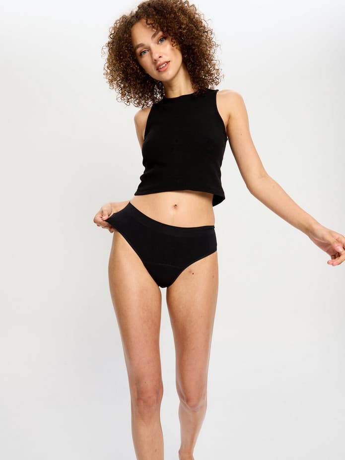 2PACK menstruační kalhotky Modibodi Soft Stretch Seamless Bikini Brief Moderate (2MKMSSSBBM) L - náhled 2