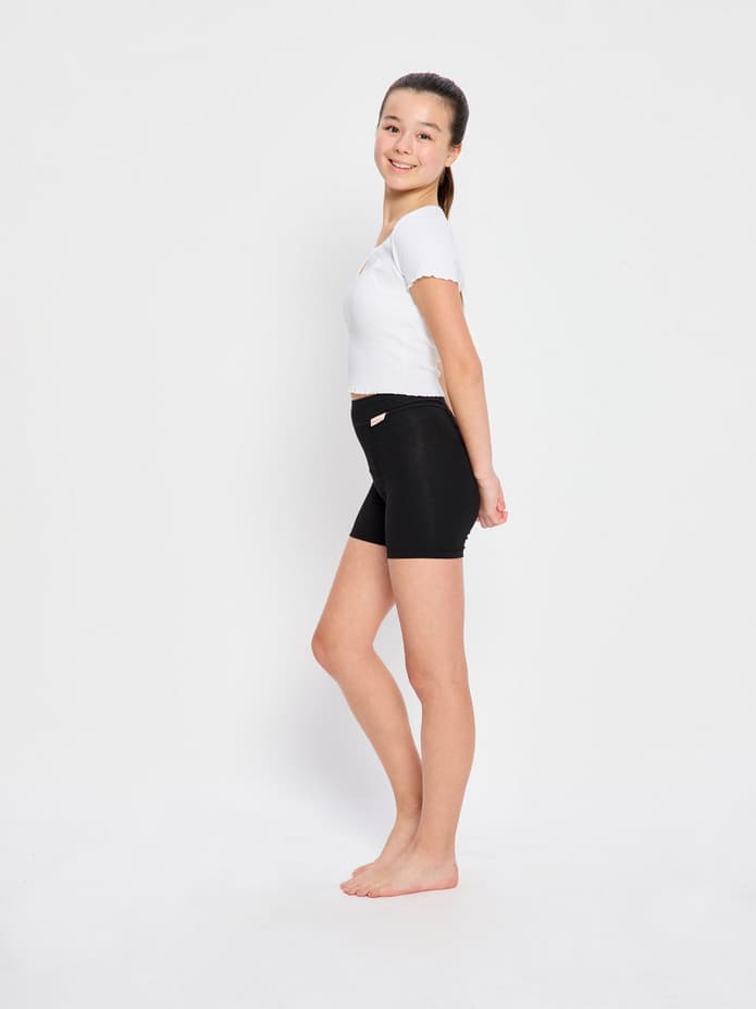 2PACK dívčí menstruační kalhotky na spaní Modibodi Teen Sleep Short Super Black (DMKNSMTSSSB) 10-12 let - náhled 4