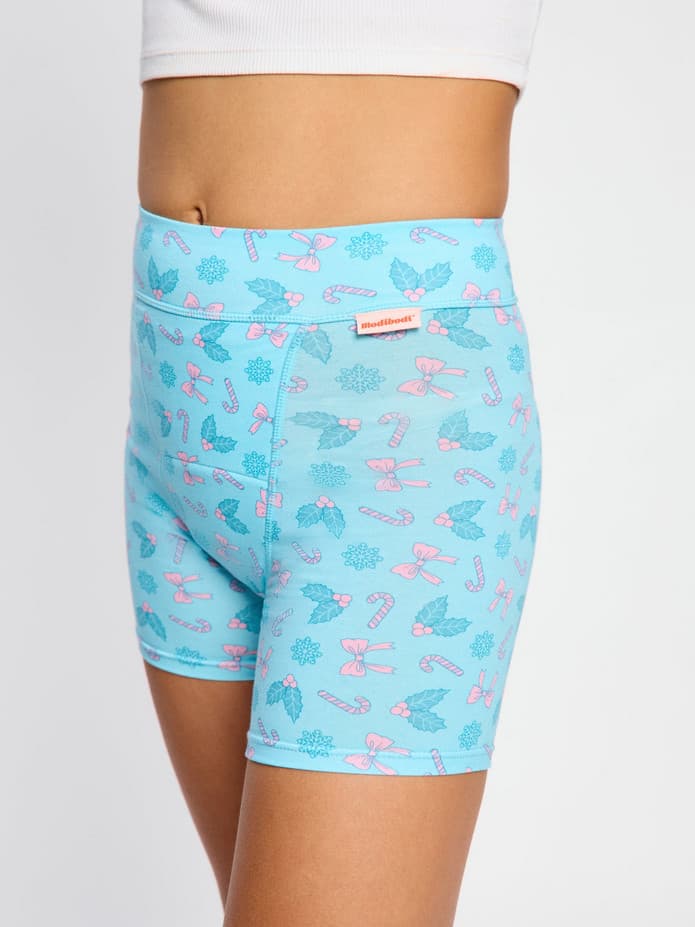 2PACK dívčí menstruační kalhotky na spaní Modibodi Teen Sleep Short Super Happy Holiday Multi (DMKMNSTSSSHHM) 10-12 let - náhled 5